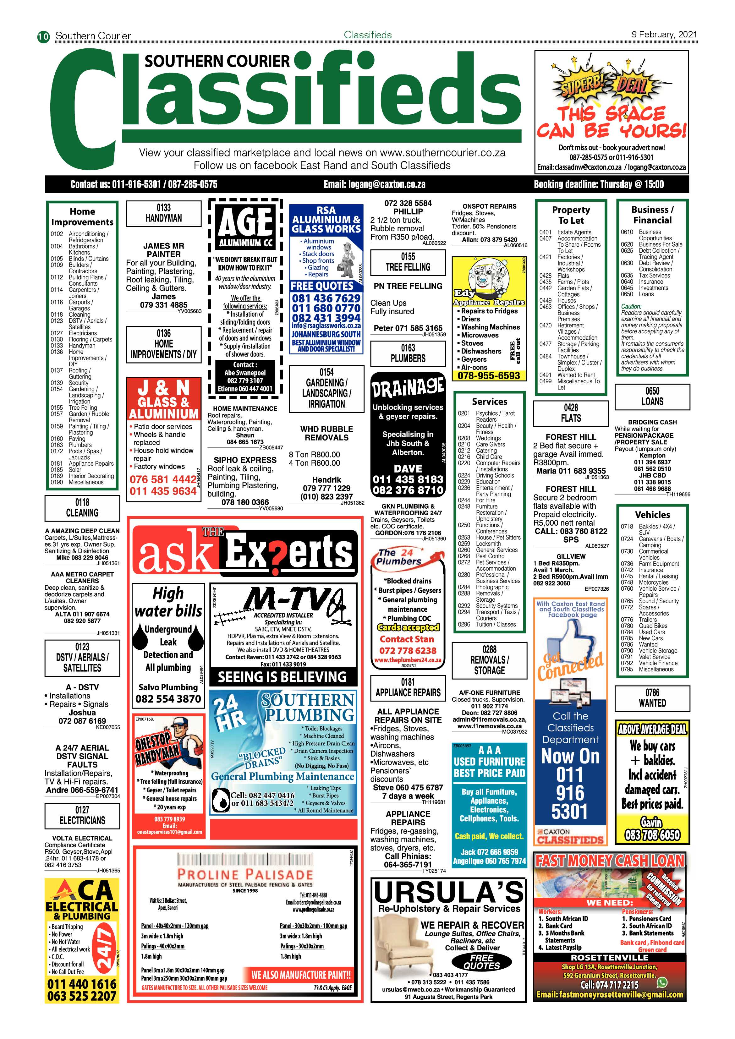 Southern Courier 09 February 2021 page 10