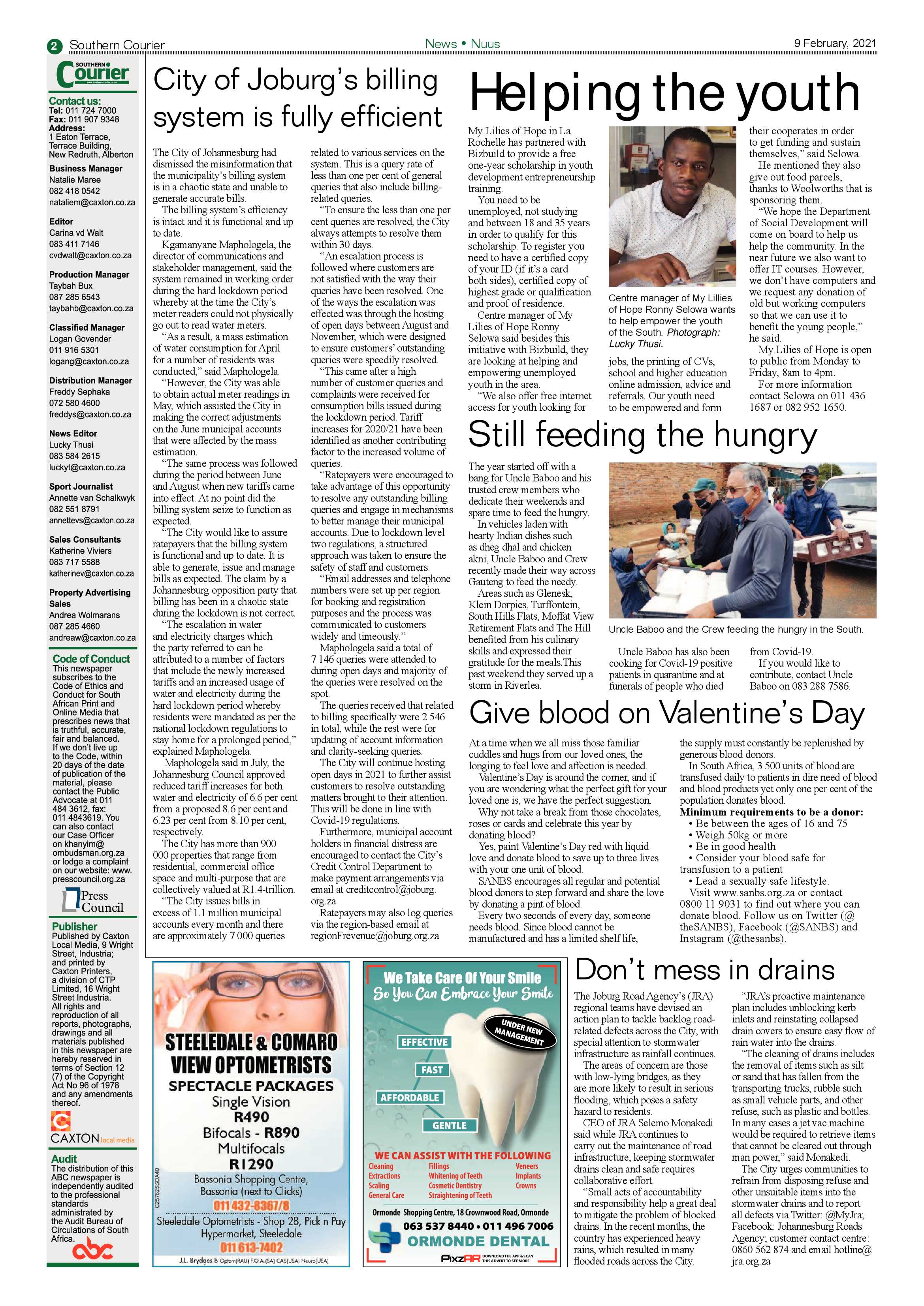 Southern Courier 09 February 2021 page 2