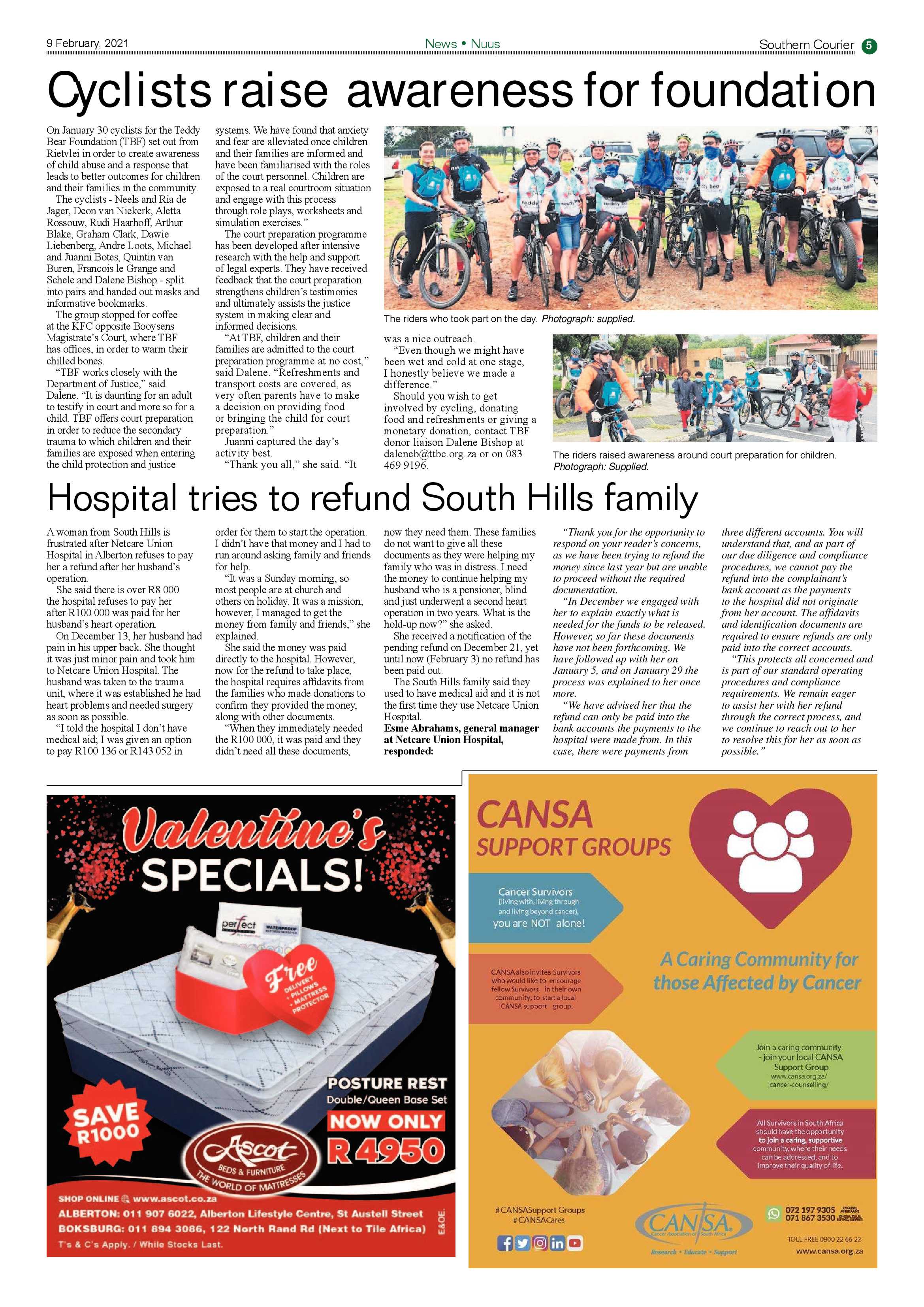 Southern Courier 09 February 2021 page 5