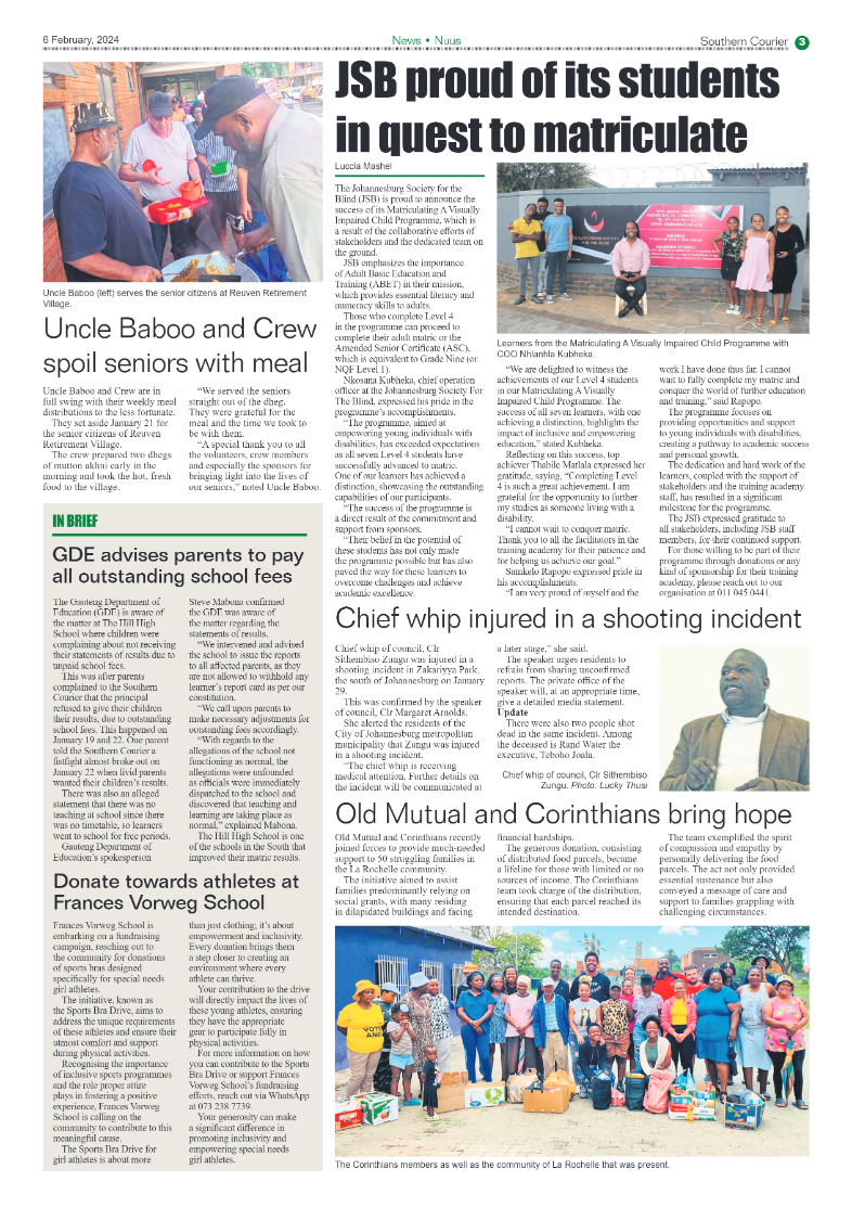 Southern Courier 09 February 2024 page 3