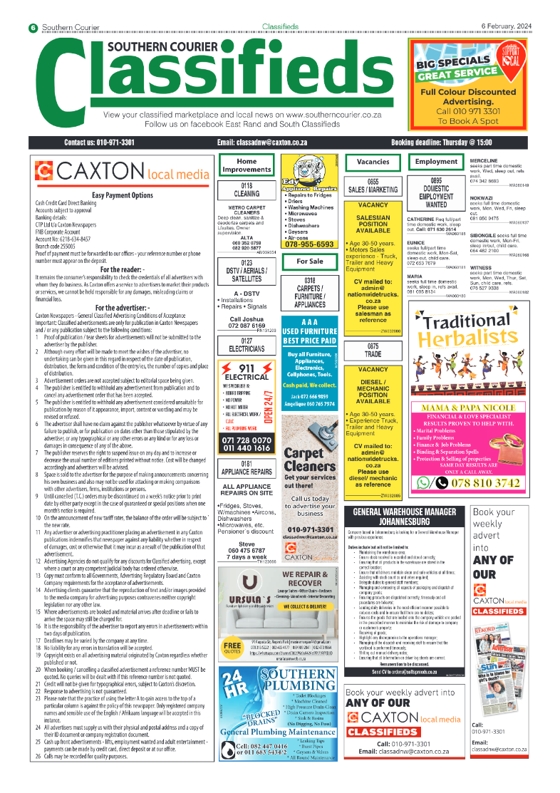 Southern Courier 09 February 2024 page 6