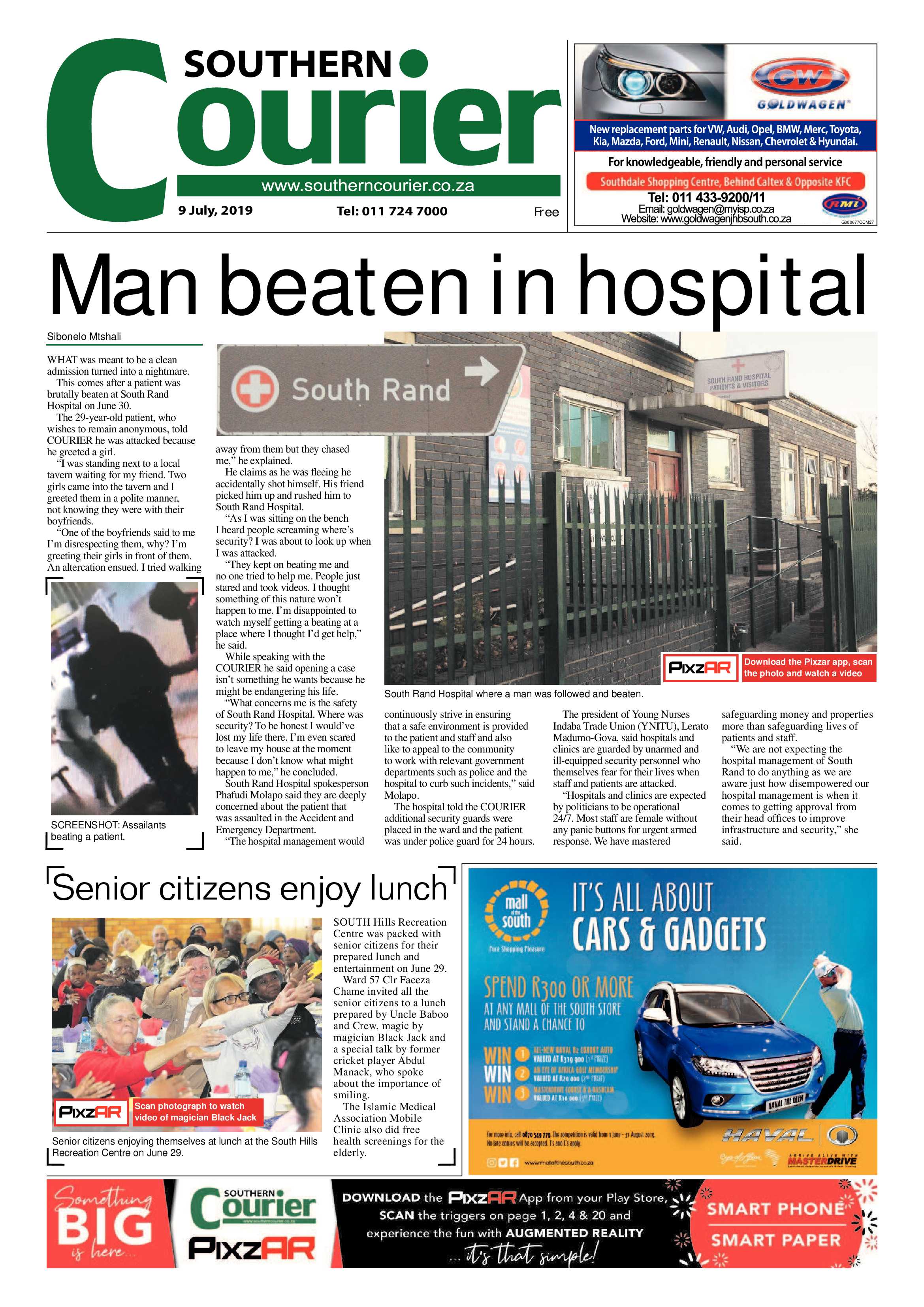 Southern Courier 09 July 2019 page 1