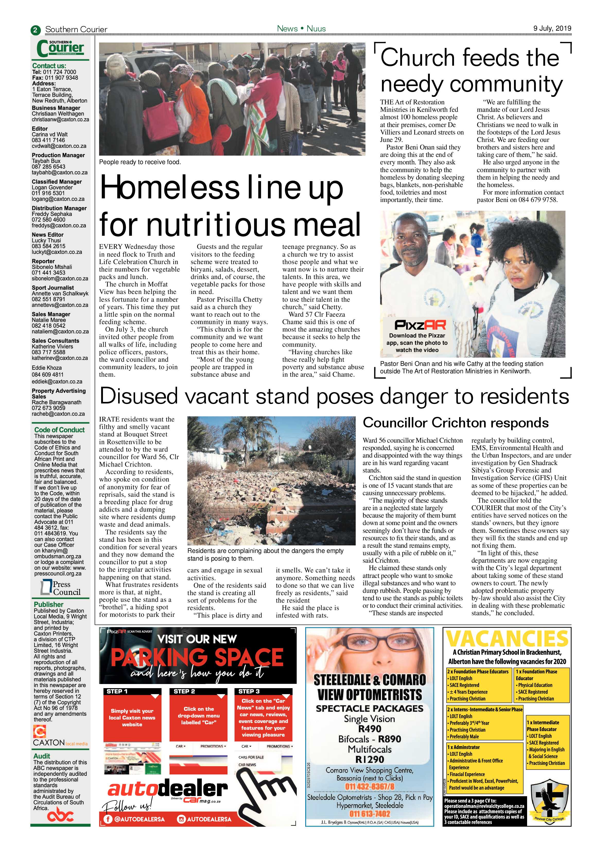 Southern Courier 09 July 2019 page 2