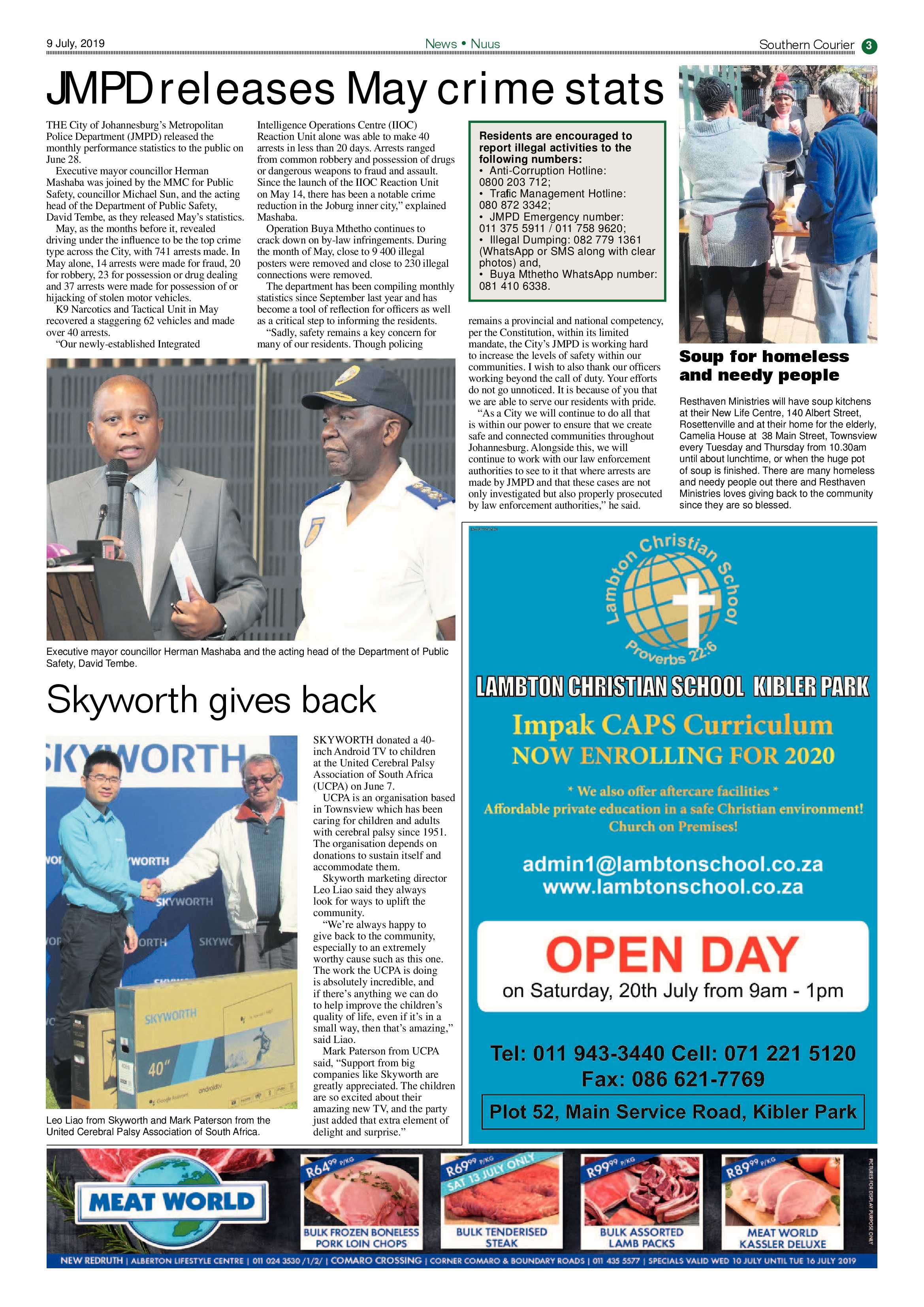 Southern Courier 09 July 2019 page 3