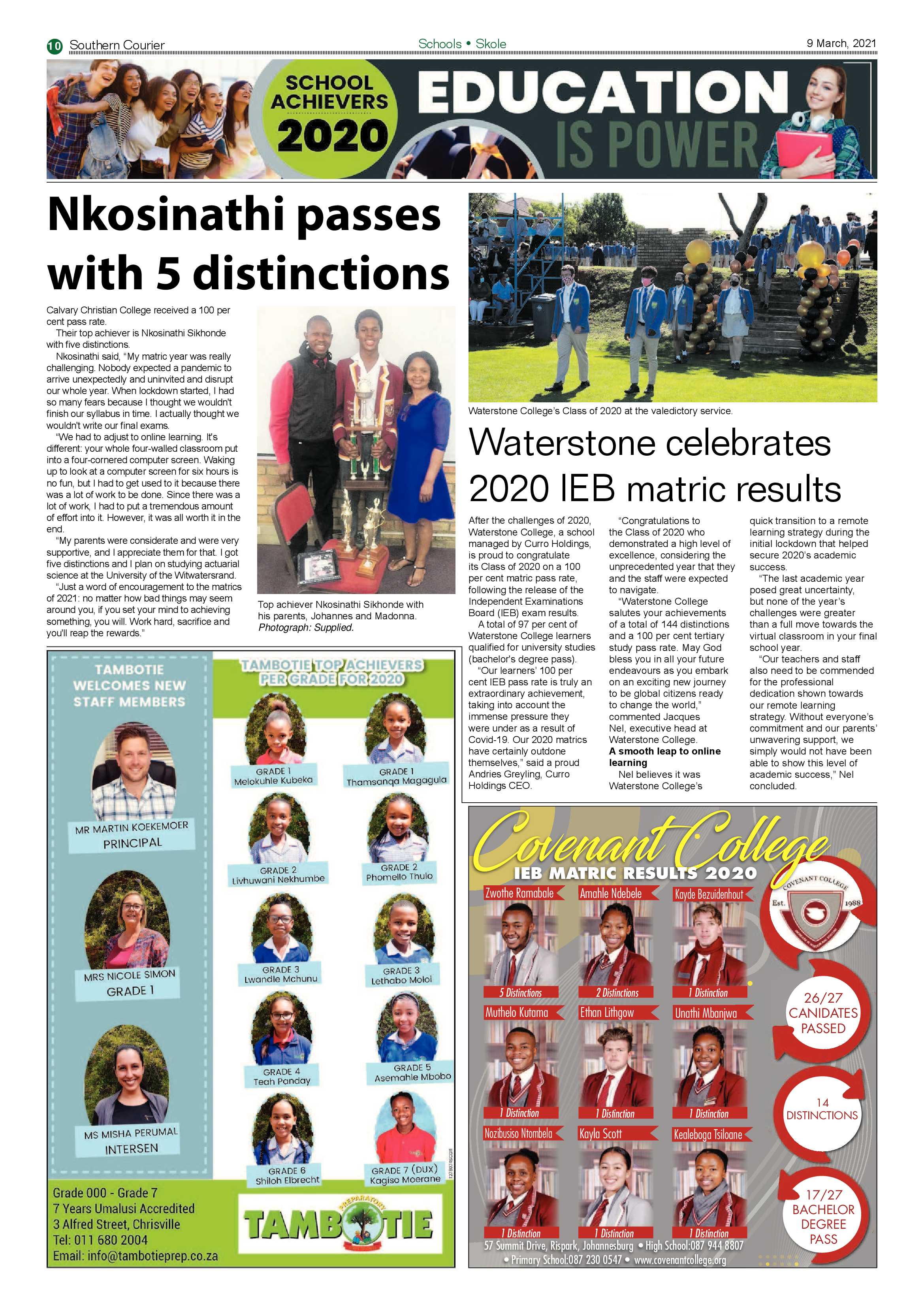 Southern Courier 09 March 2021 page 10