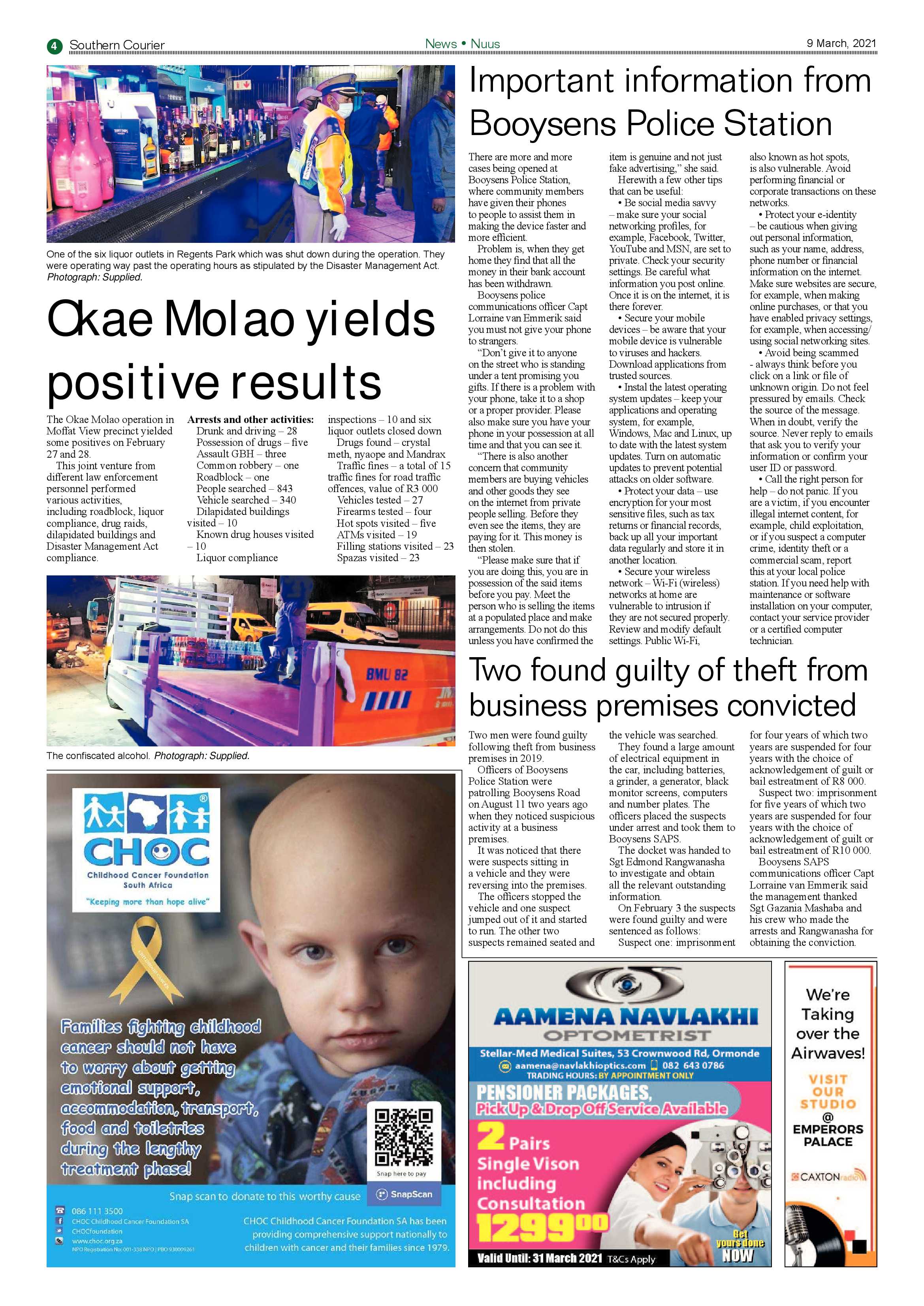 Southern Courier 09 March 2021 page 4