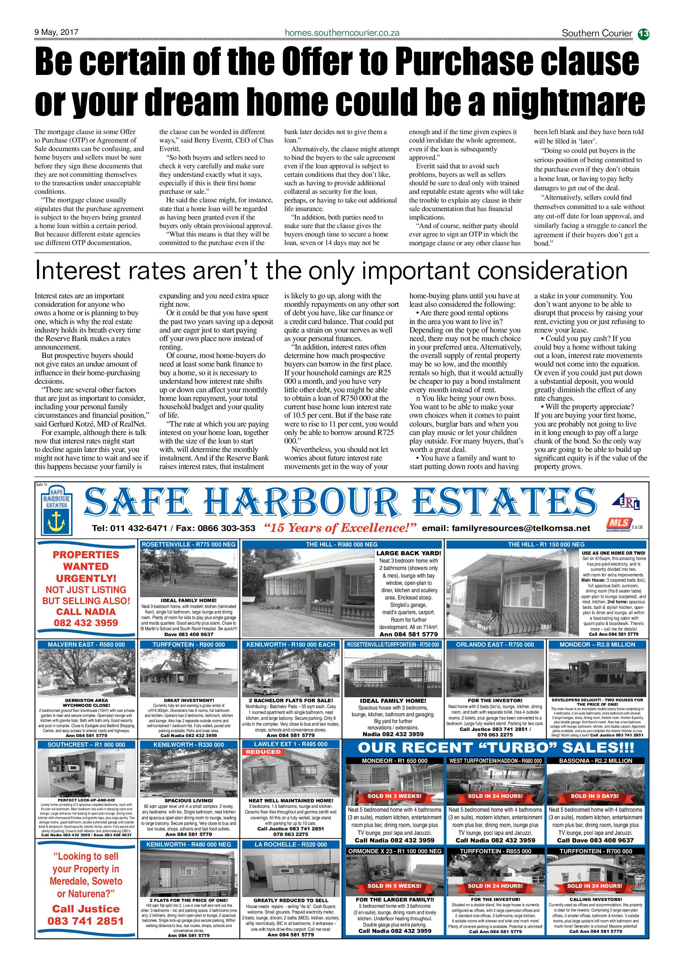 Southern Courier 09 May 2017 page 13