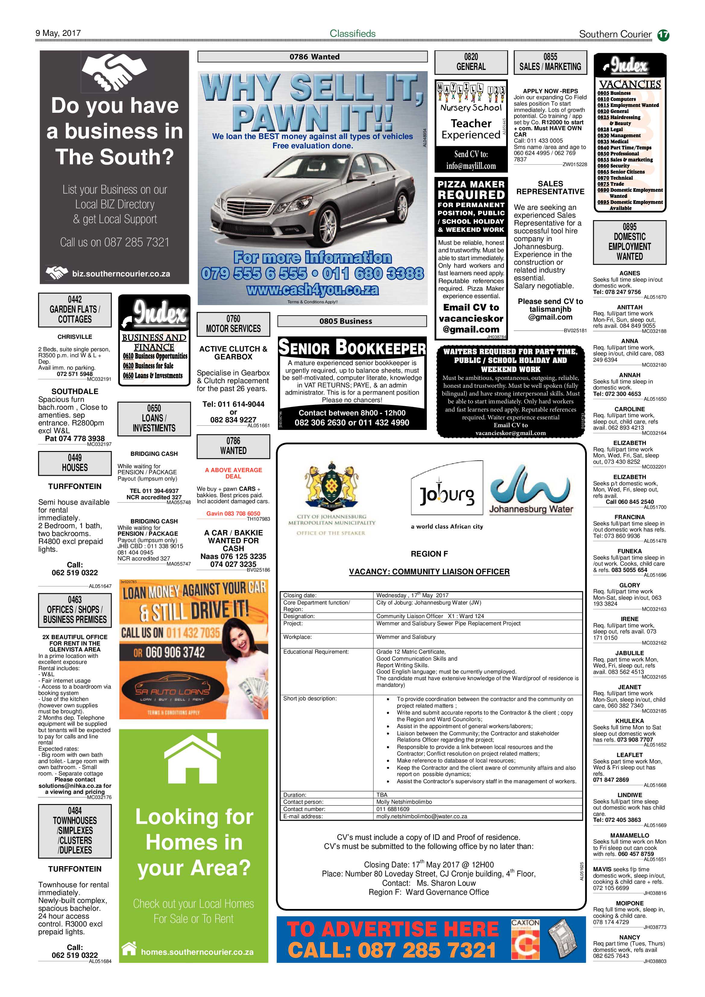 Southern Courier 09 May 2017 page 17