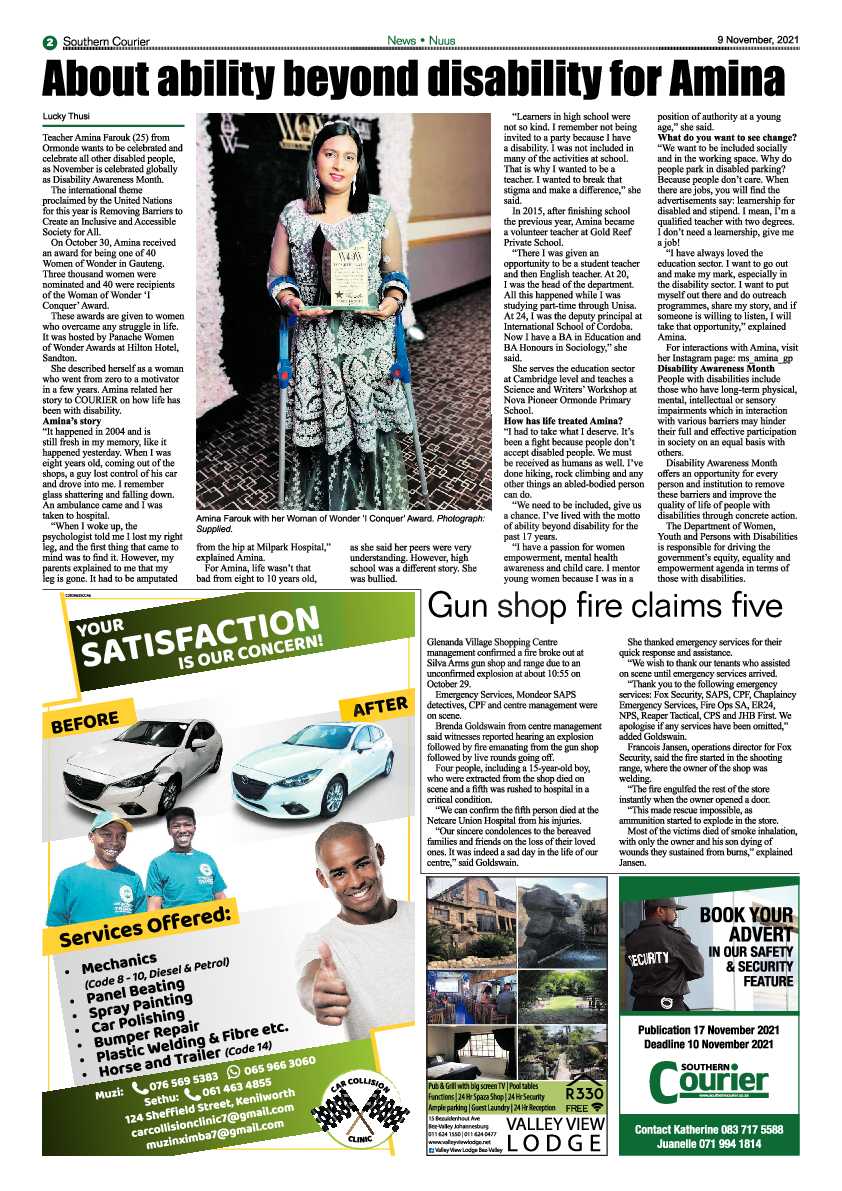 Southern Courier 09 November 2021 page 2