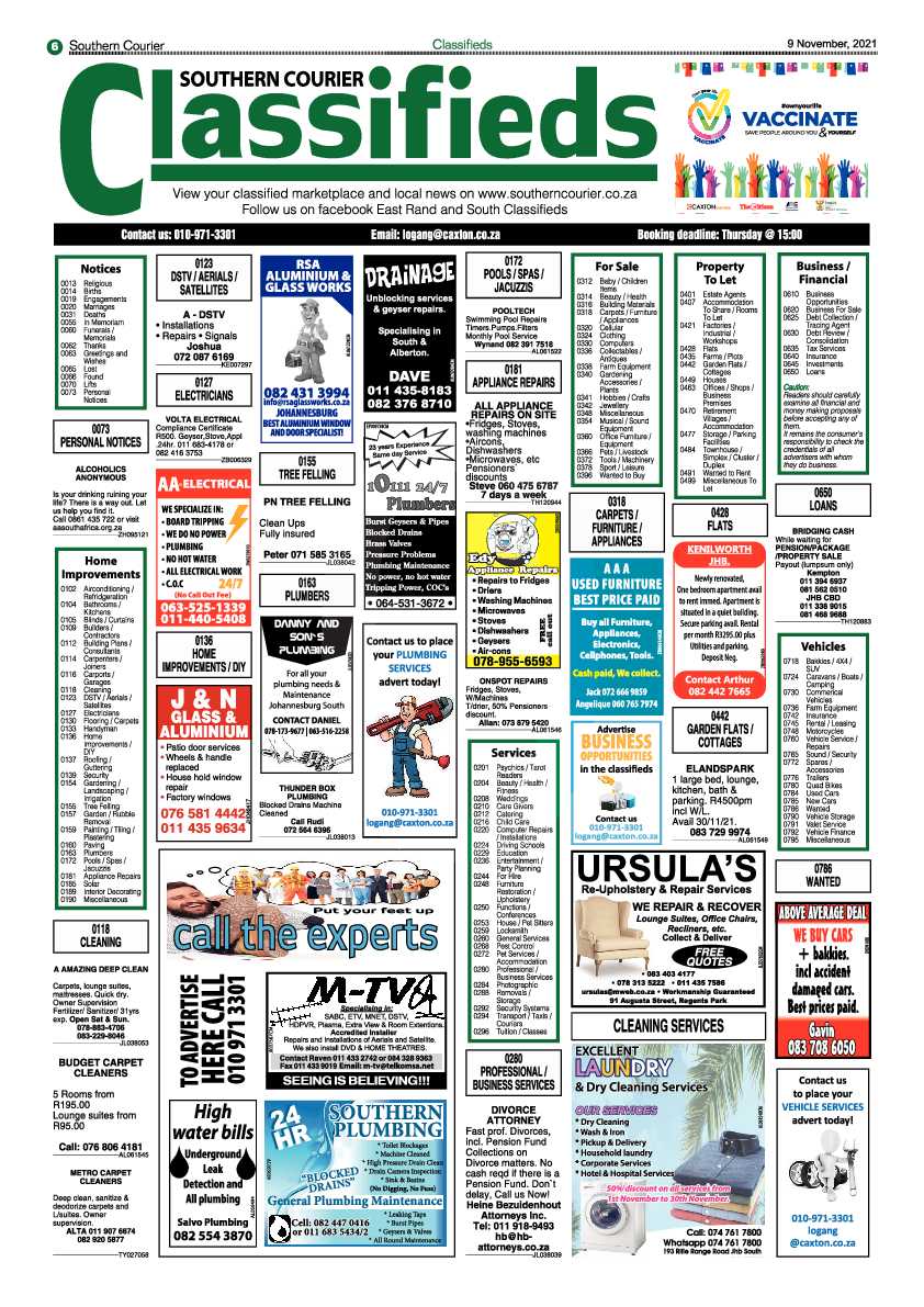 Southern Courier 09 November 2021 page 6