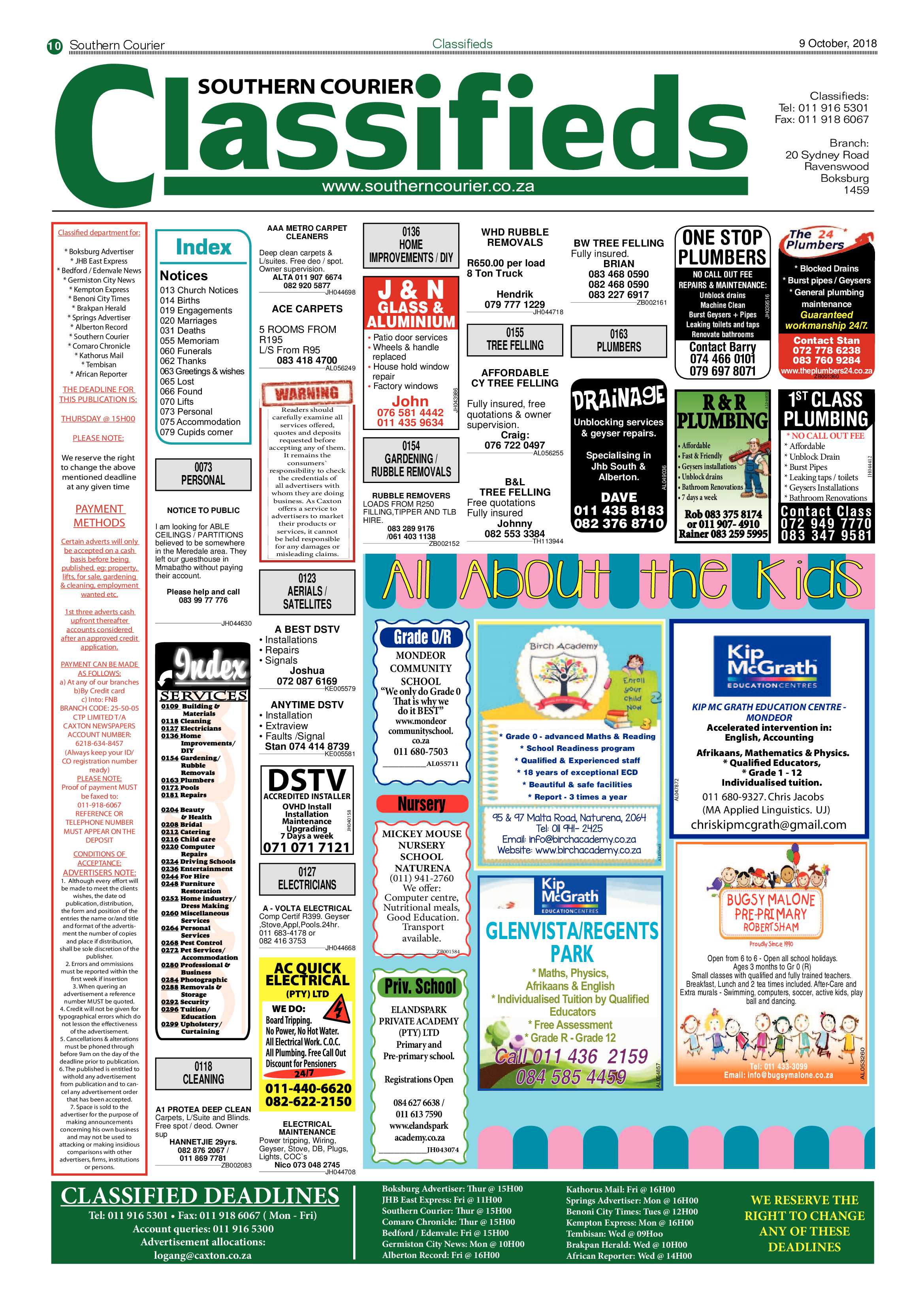 Southern Courier 09 October 2018 page 10