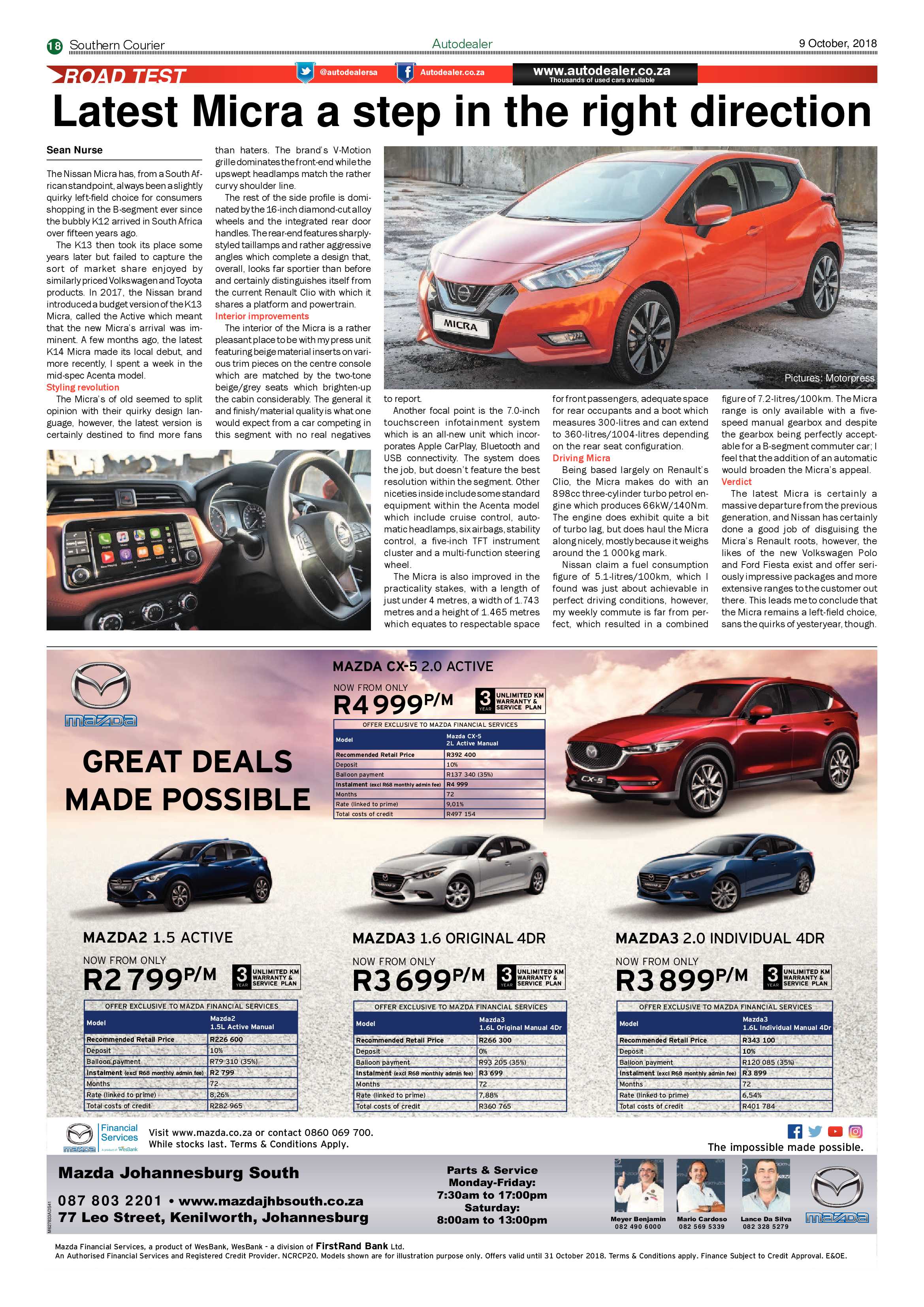 Southern Courier 09 October 2018 page 18
