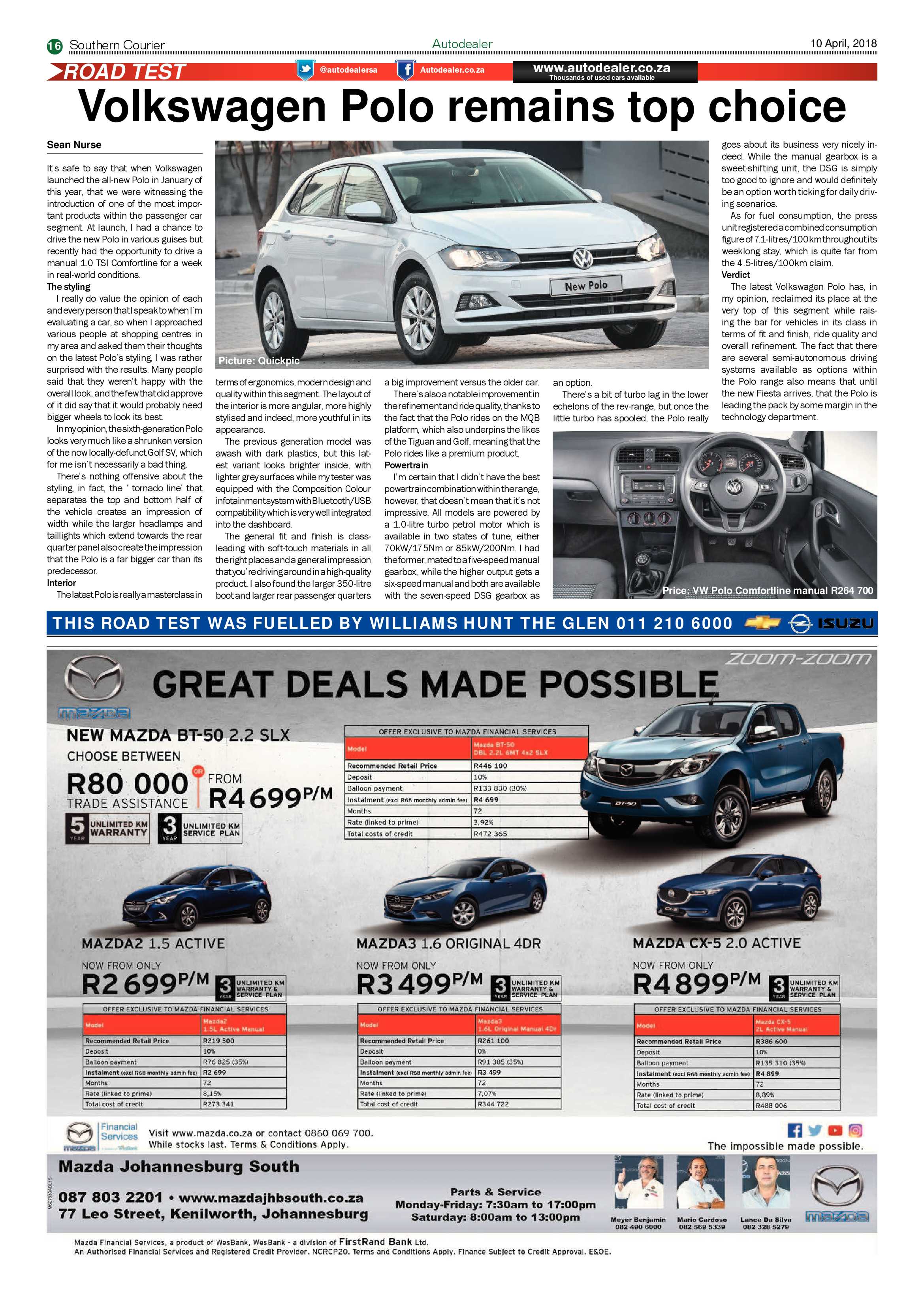 Southern Courier 10 April 2018 page 16