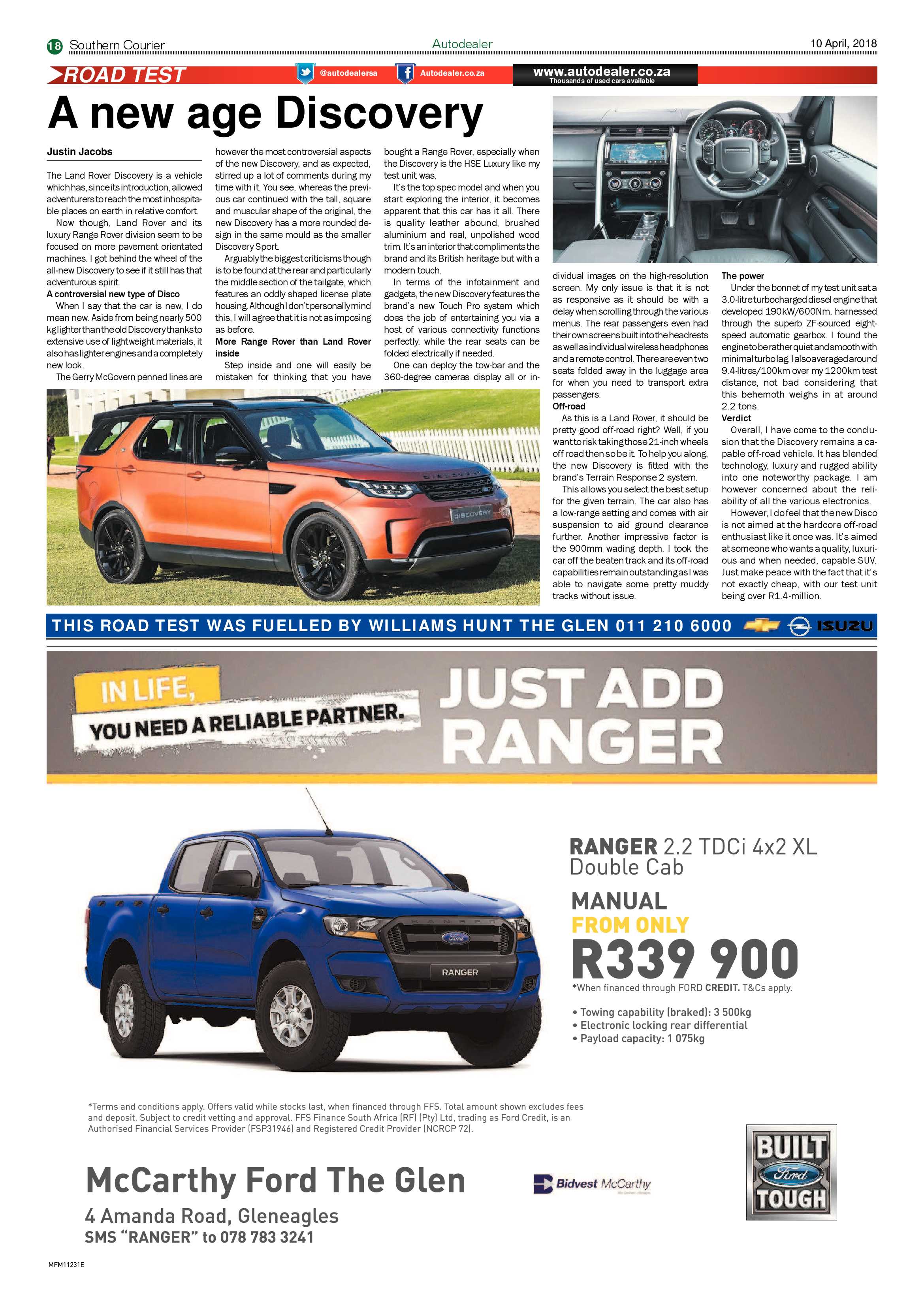 Southern Courier 10 April 2018 page 18
