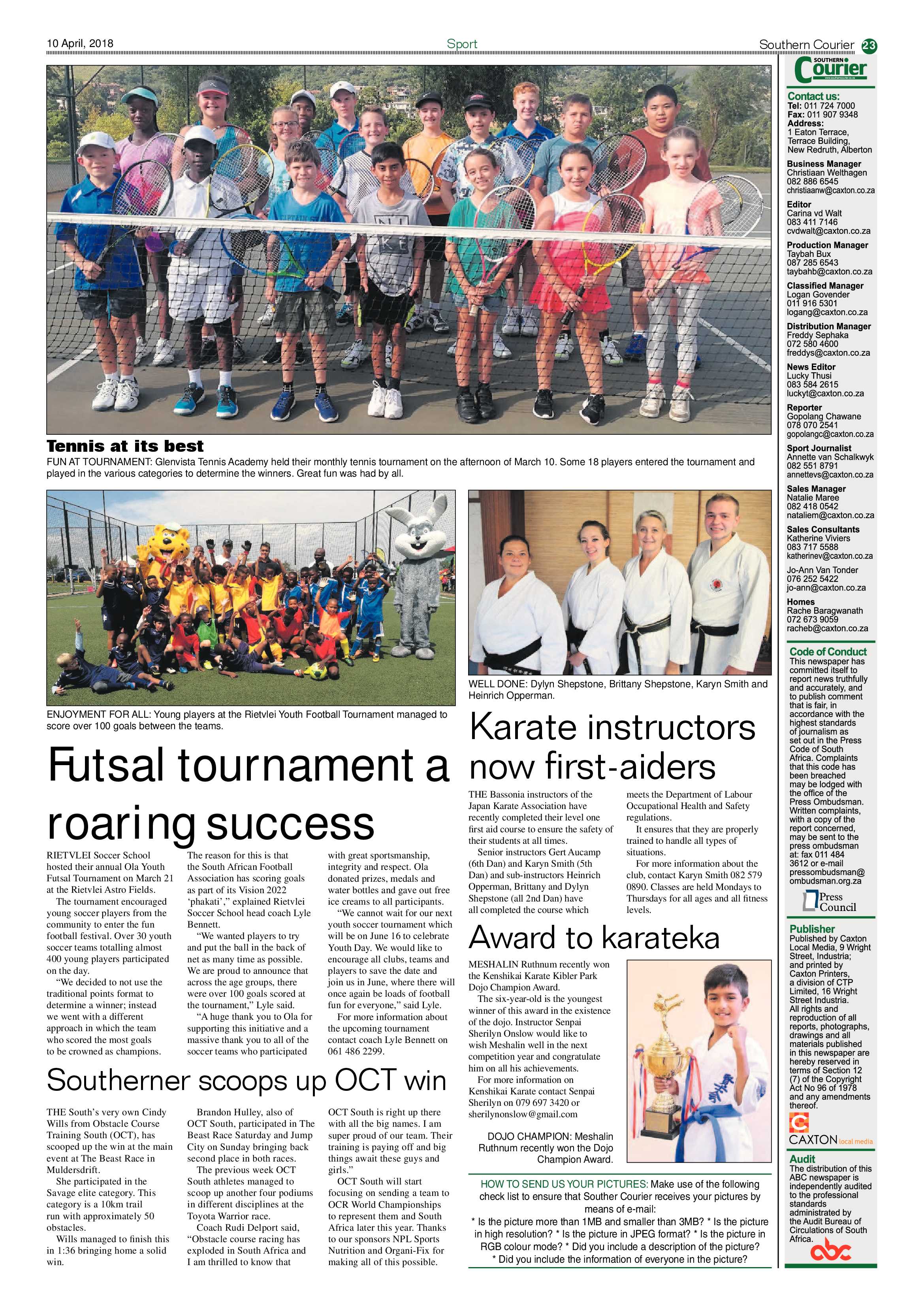 Southern Courier 10 April 2018 page 23