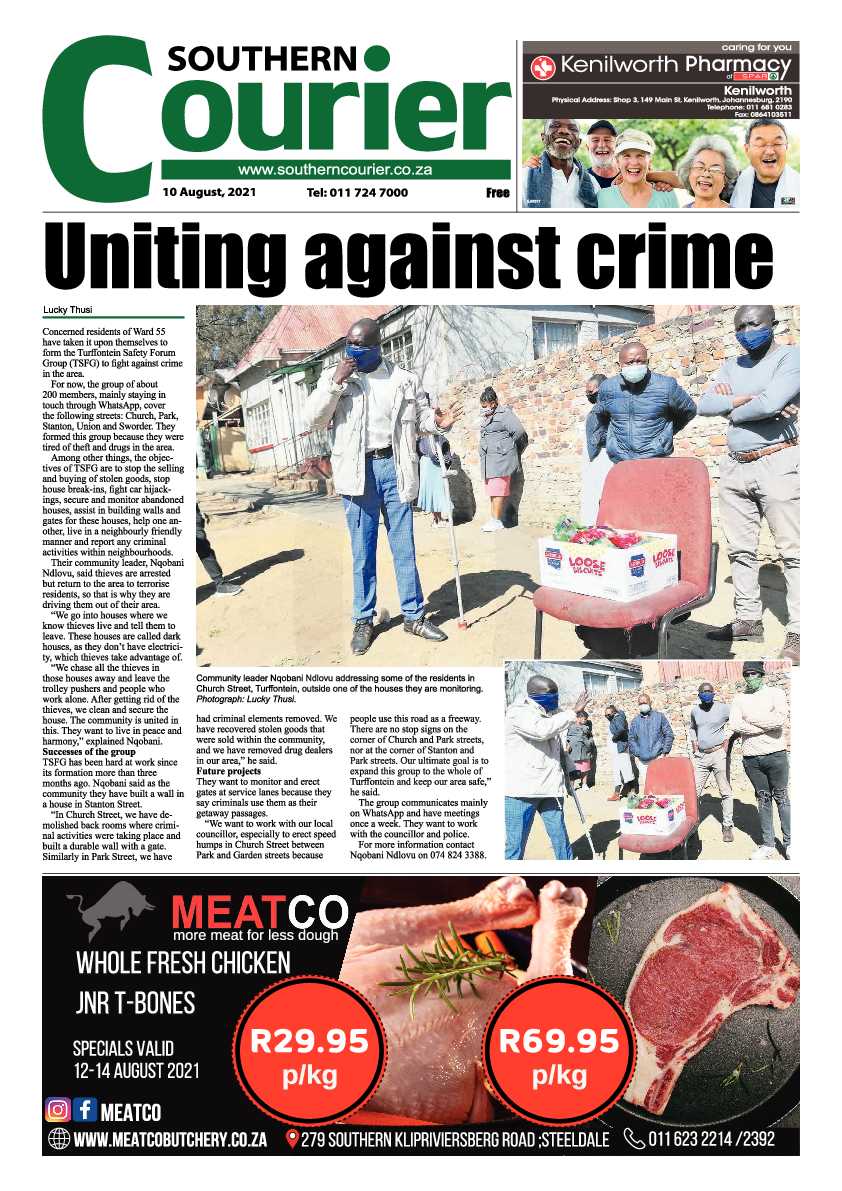 Southern Courier 10 August 2021 page 1