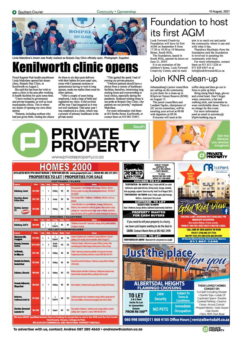 Southern Courier 10 August 2021 page 4