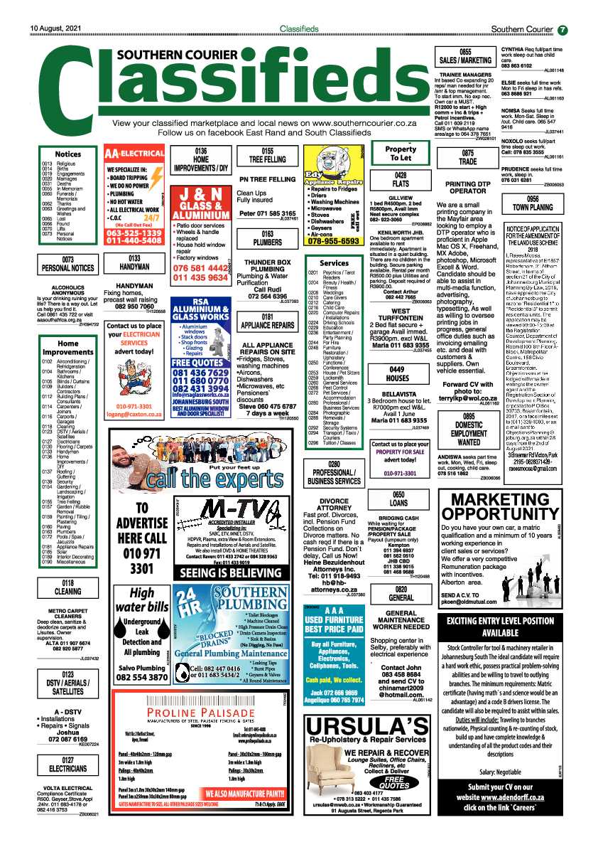 Southern Courier 10 August 2021 page 7