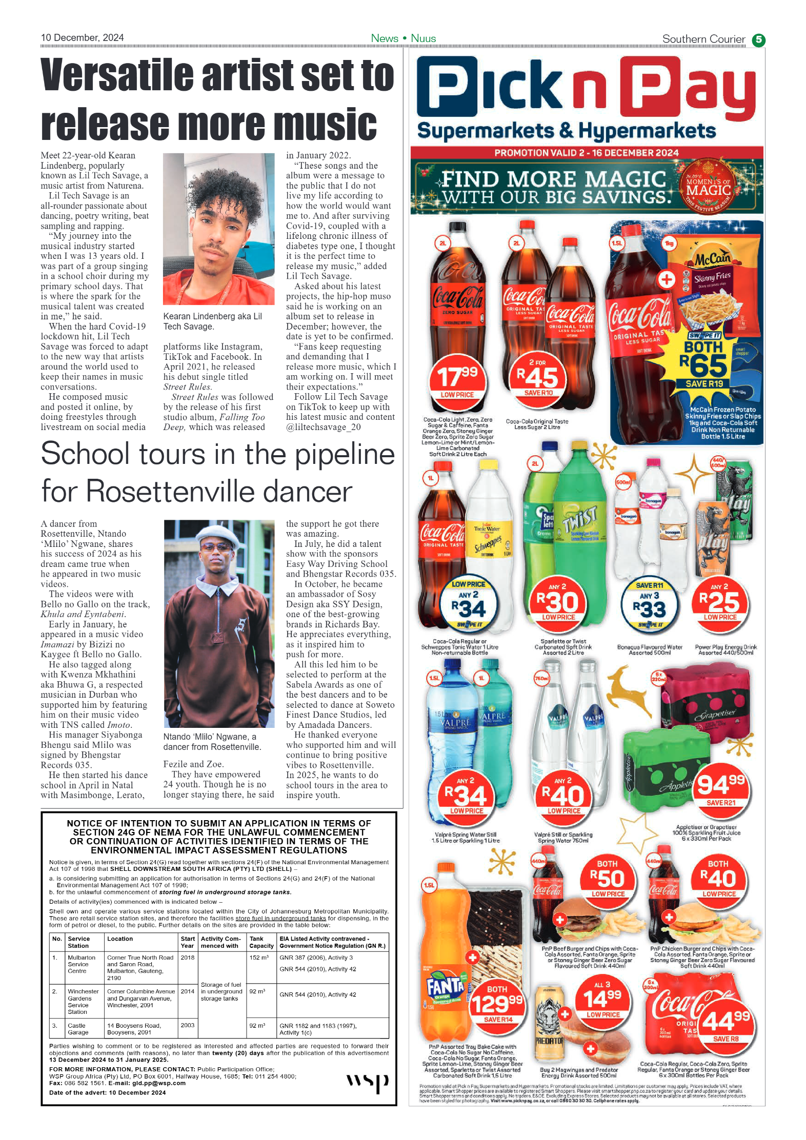 Southern Courier 10 December 2024 page 7