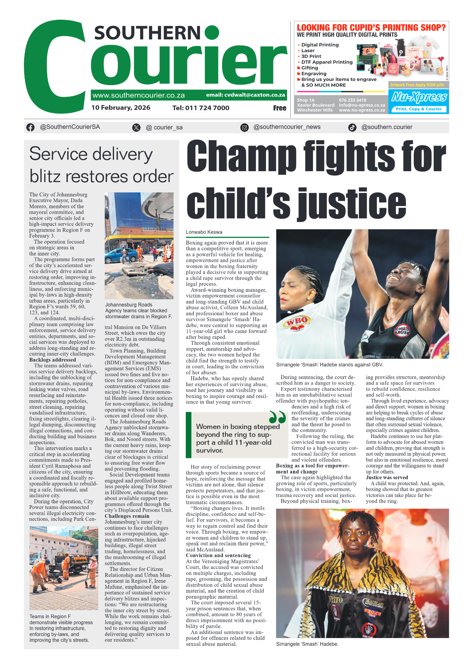 Southern Courier 10 February 2026 page 3