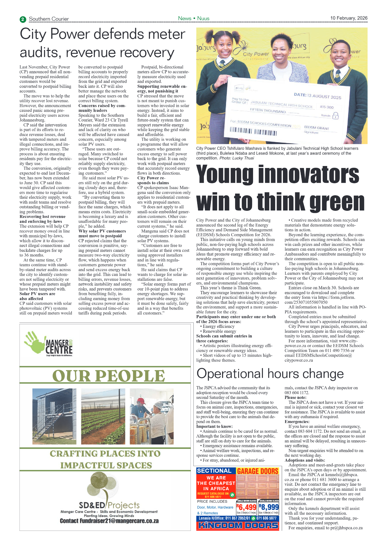 Southern Courier 10 February 2026 page 4