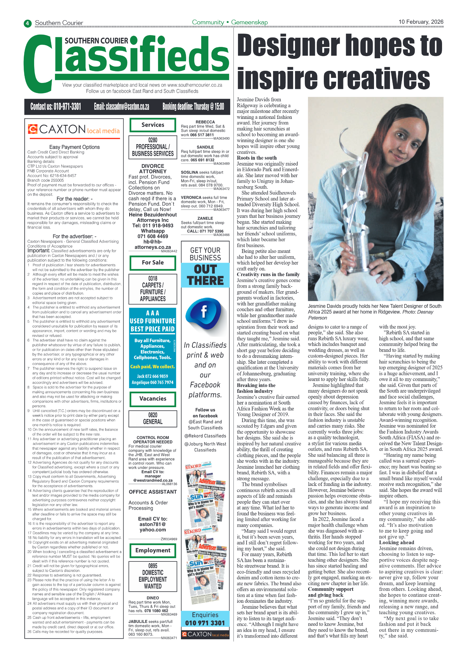 Southern Courier 10 February 2026 page 6