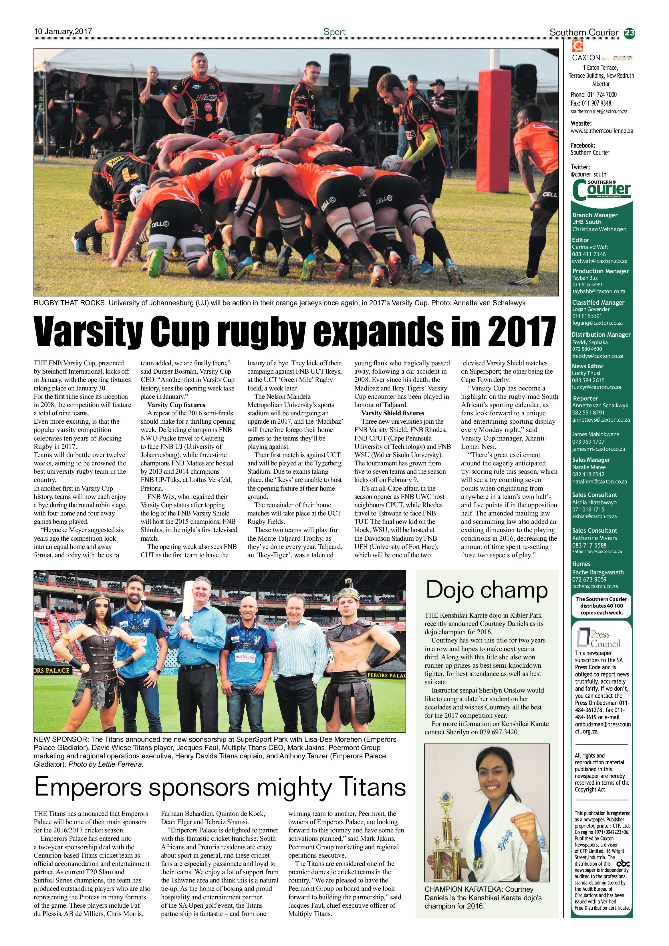 Southern Courier 10 January 2017 page 23