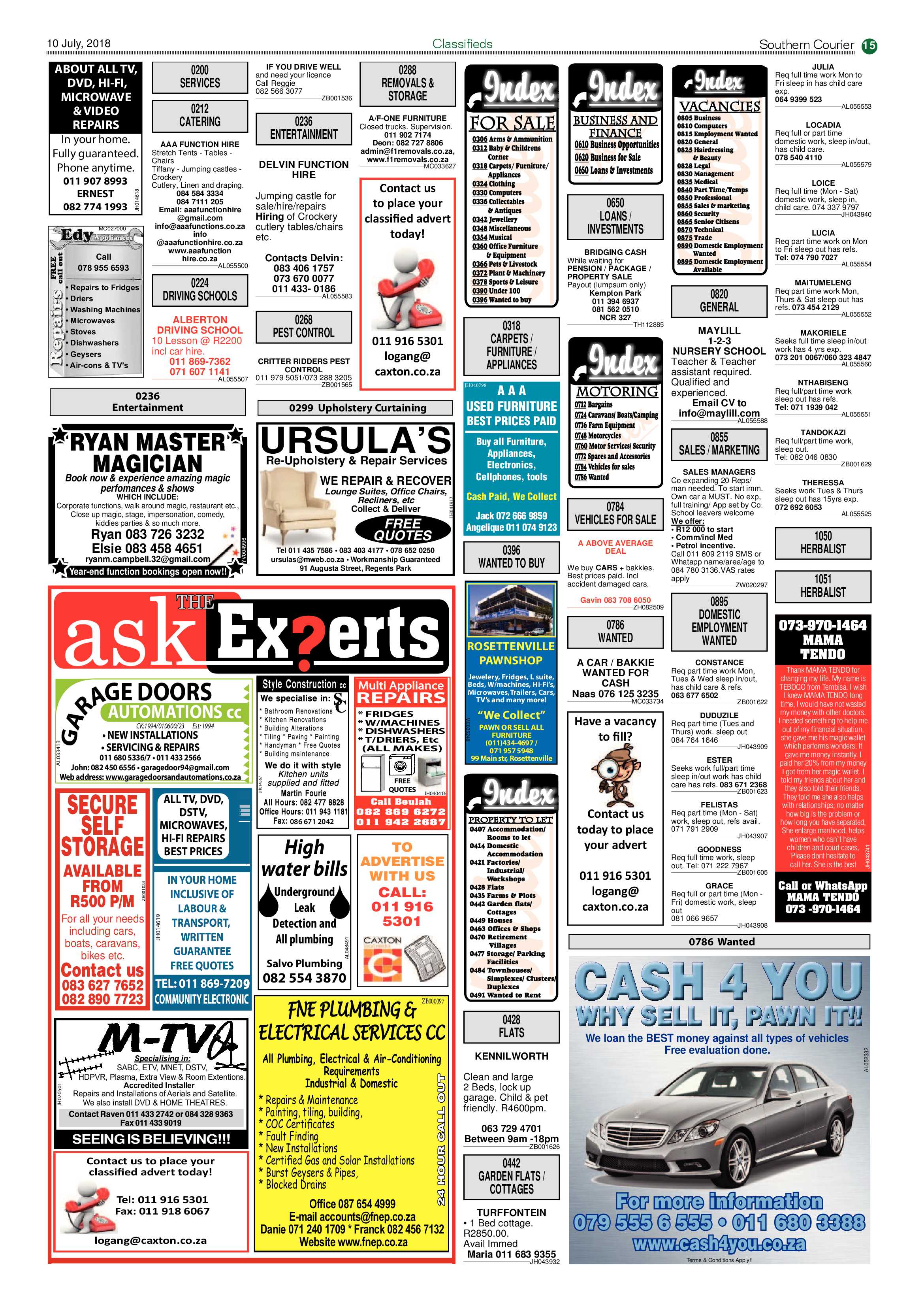 Southern Courier 10 July 2018 page 15