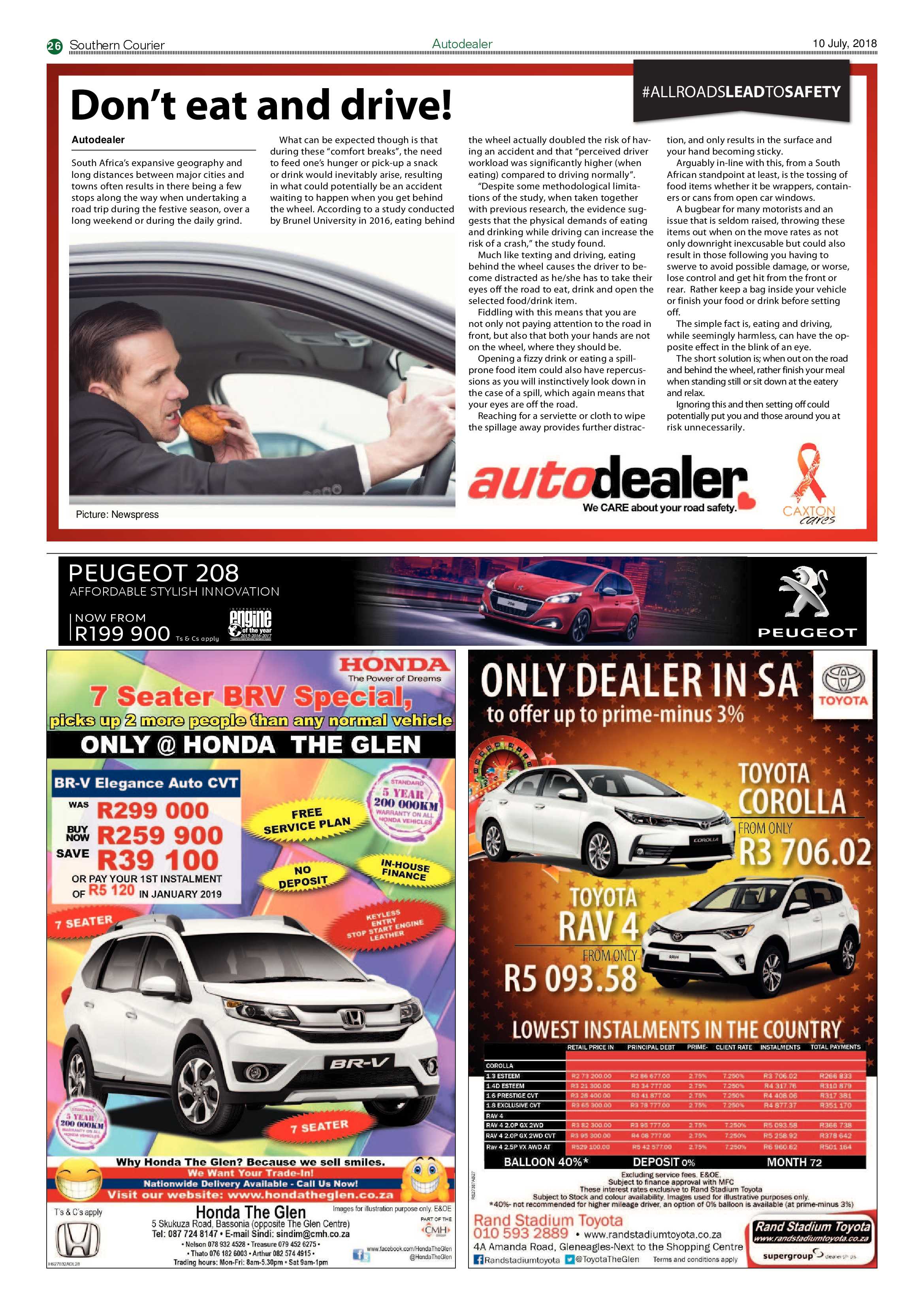 Southern Courier 10 July 2018 page 26