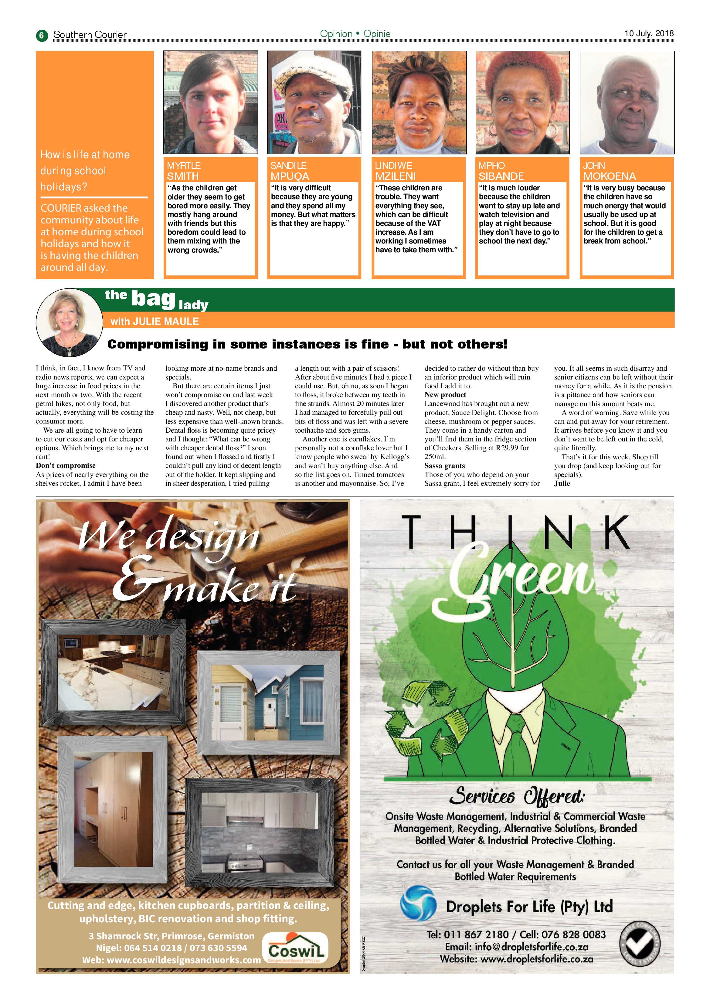 Southern Courier 10 July 2018 page 6