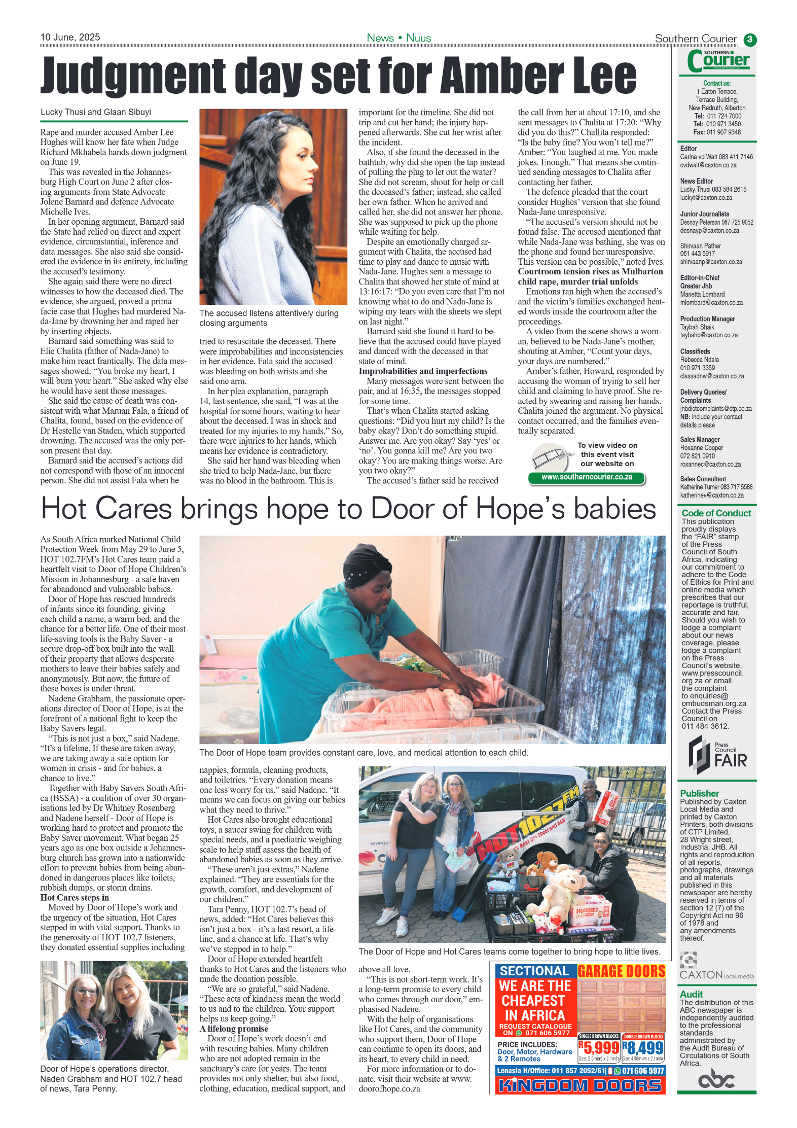 Southern Courier 10 June 2025 page 3