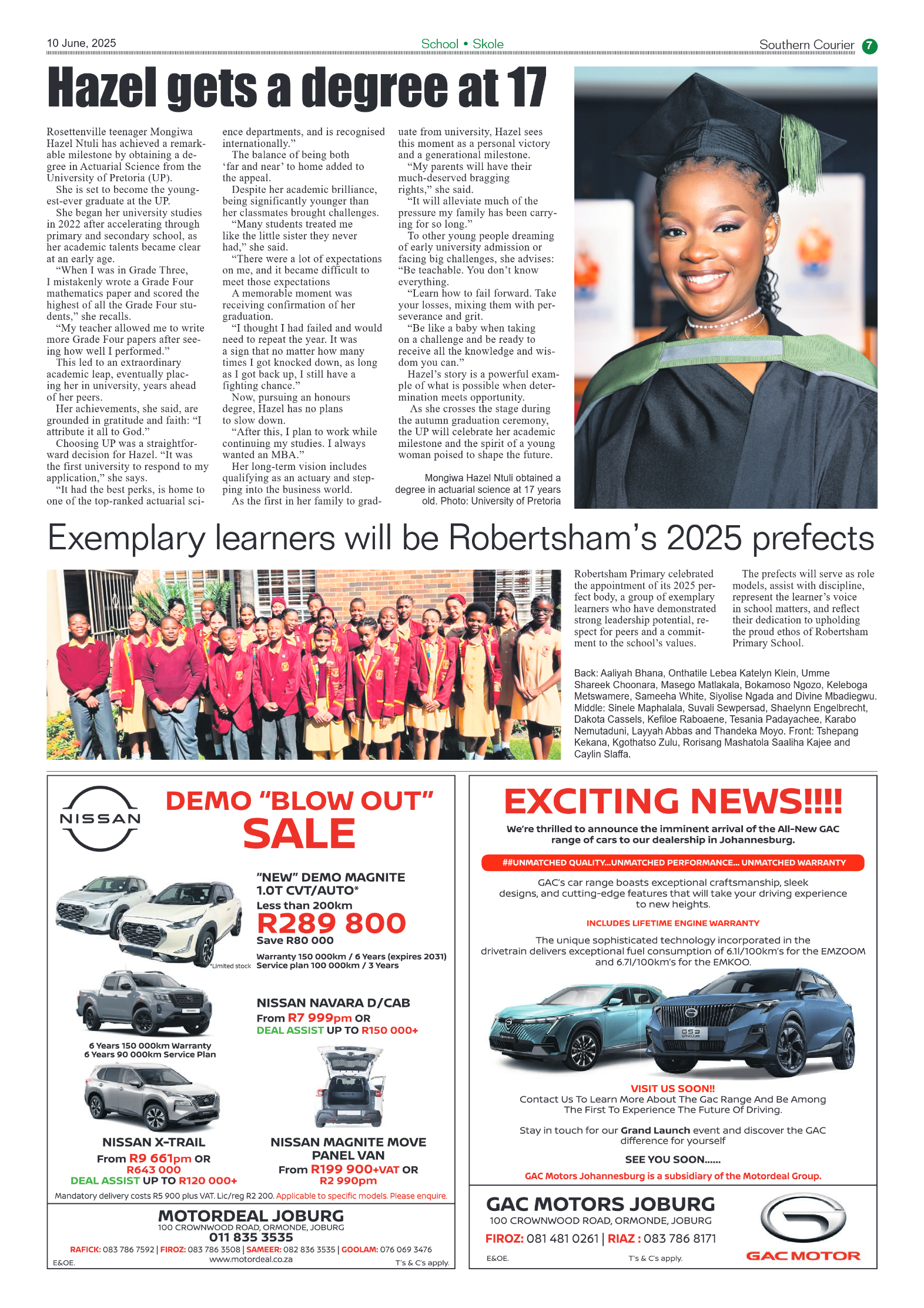 Southern Courier 10 June 2025 page 7