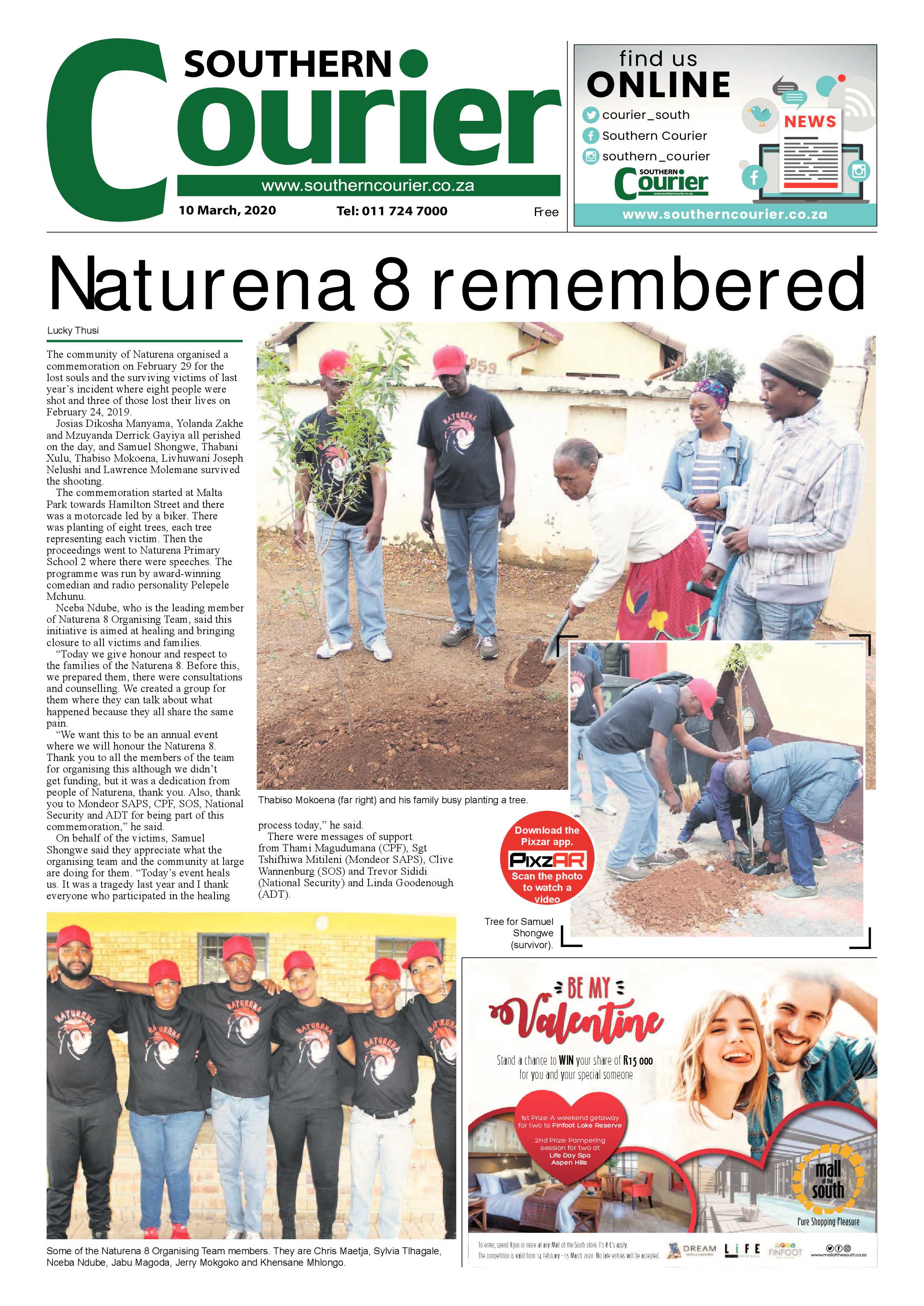 Southern Courier 10 March 2020 page 1