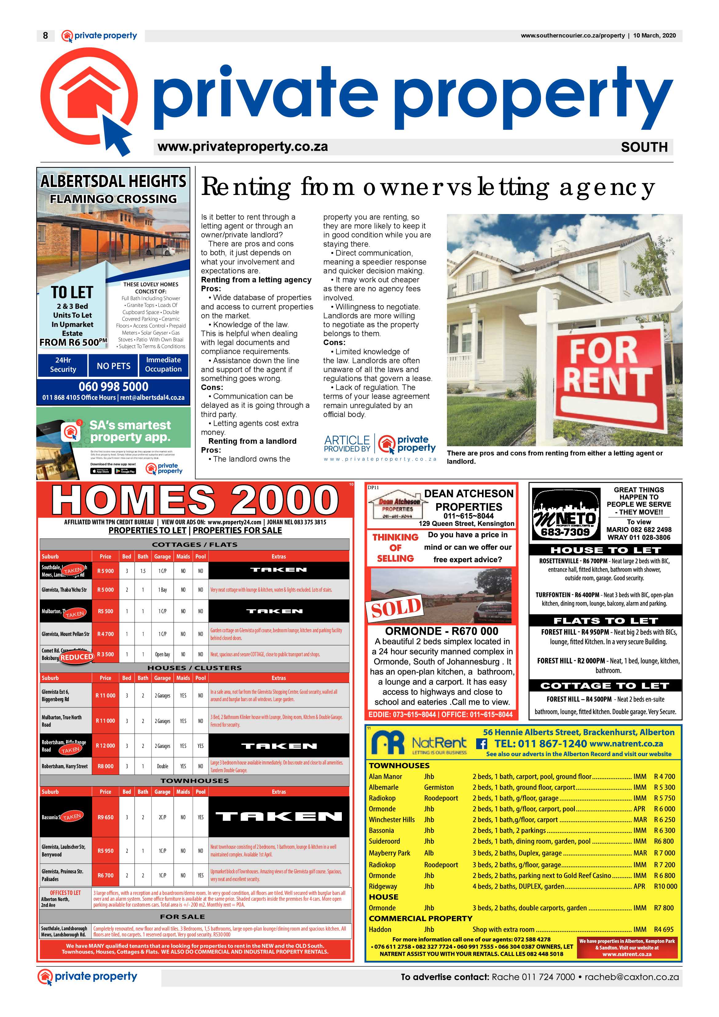 Southern Courier 10 March 2020 page 8