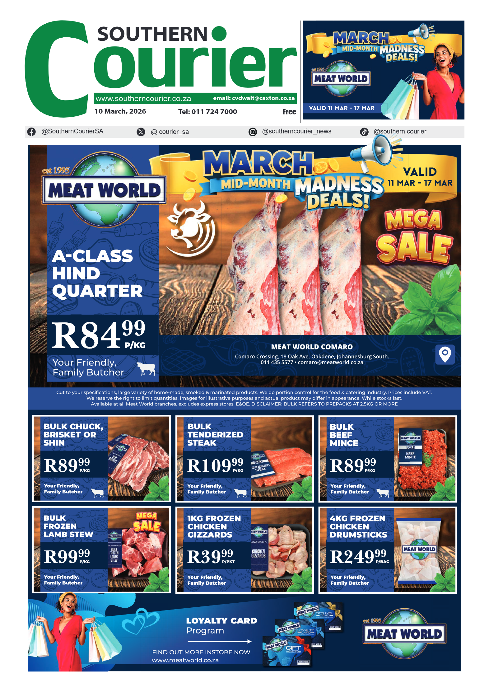 Southern Courier 10 March 2026 page 1