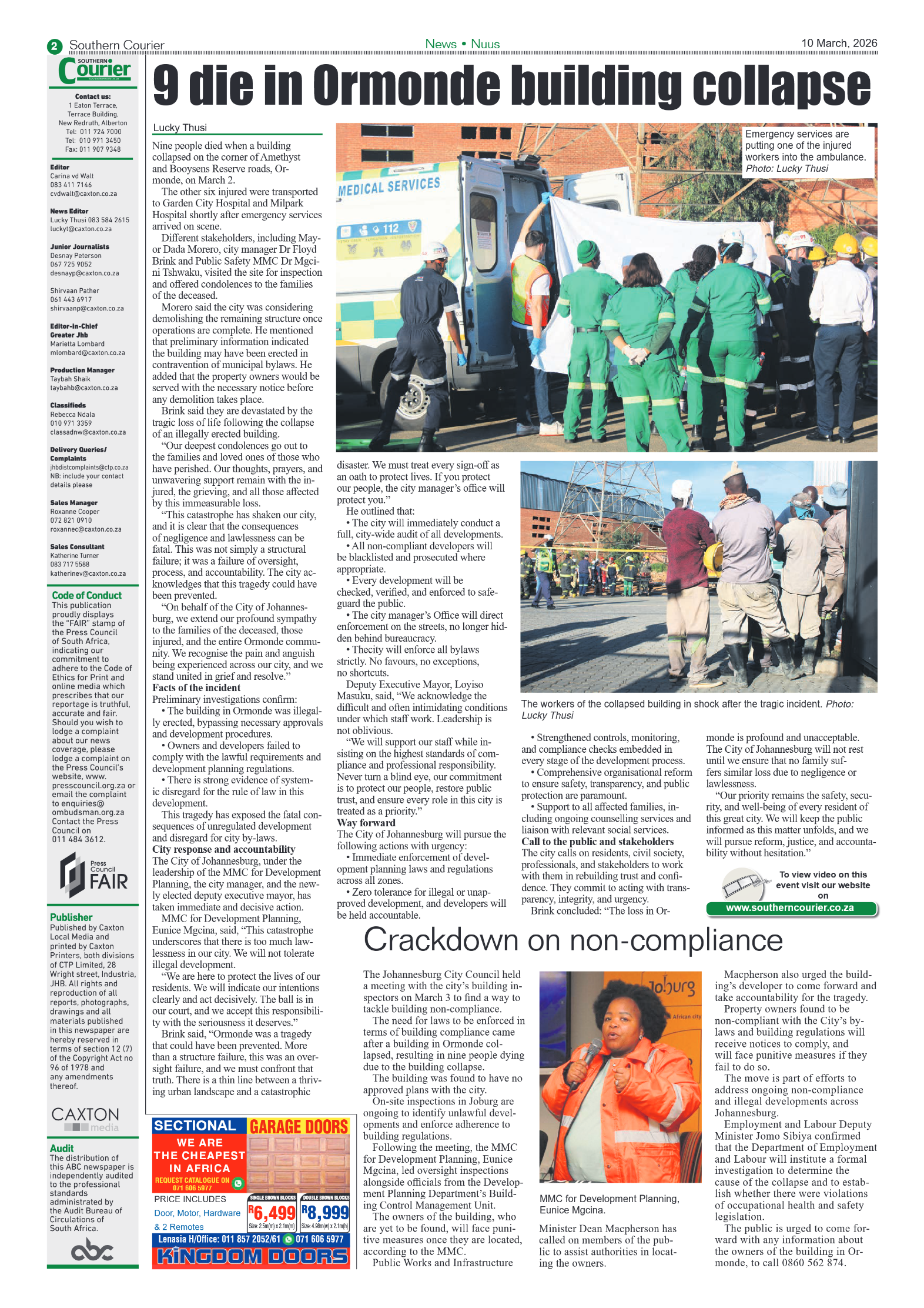 Southern Courier 10 March 2026 page 4