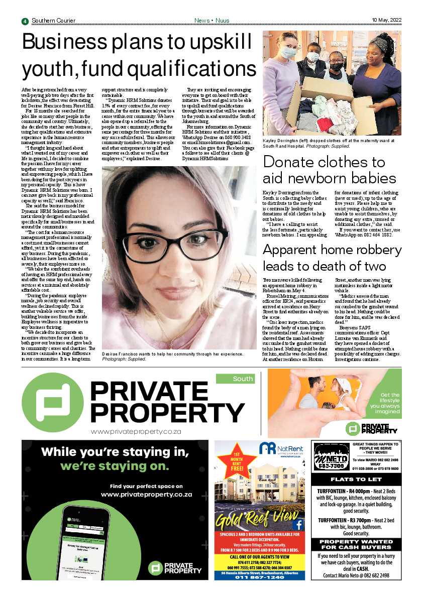 Southern Courier 10 May 2022 page 4