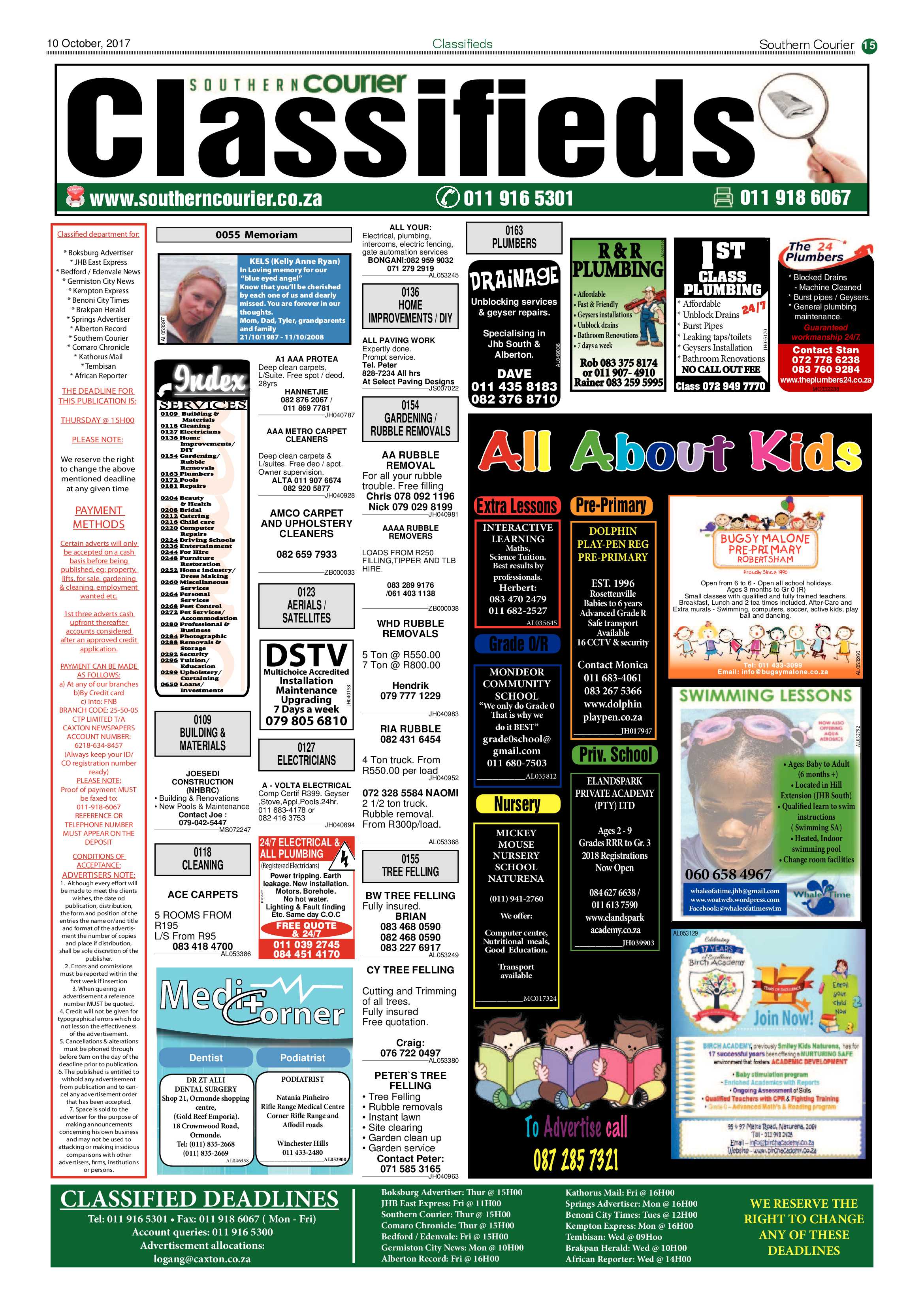 Southern Courier 10 October 2017 page 15
