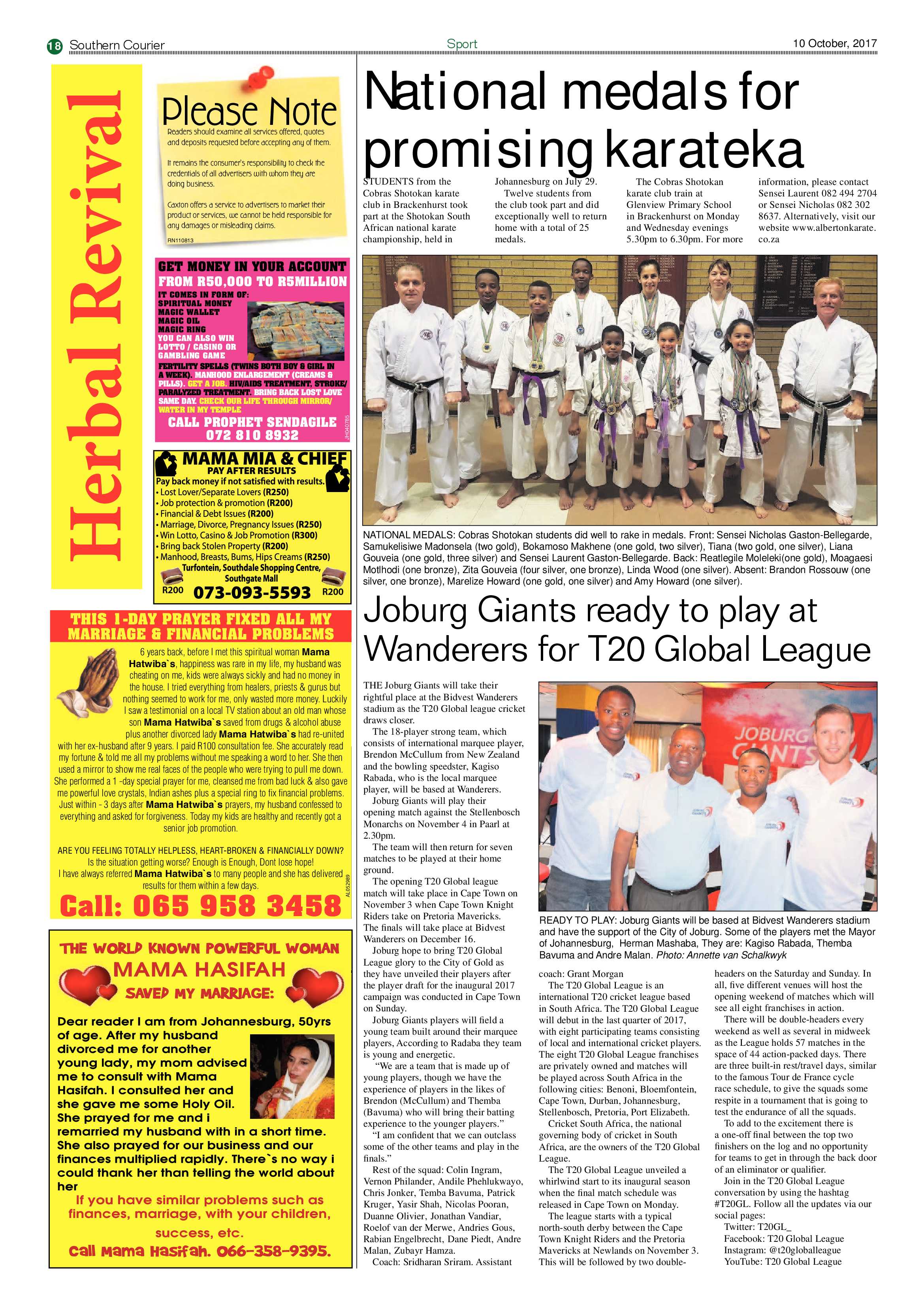 Southern Courier 10 October 2017 page 18