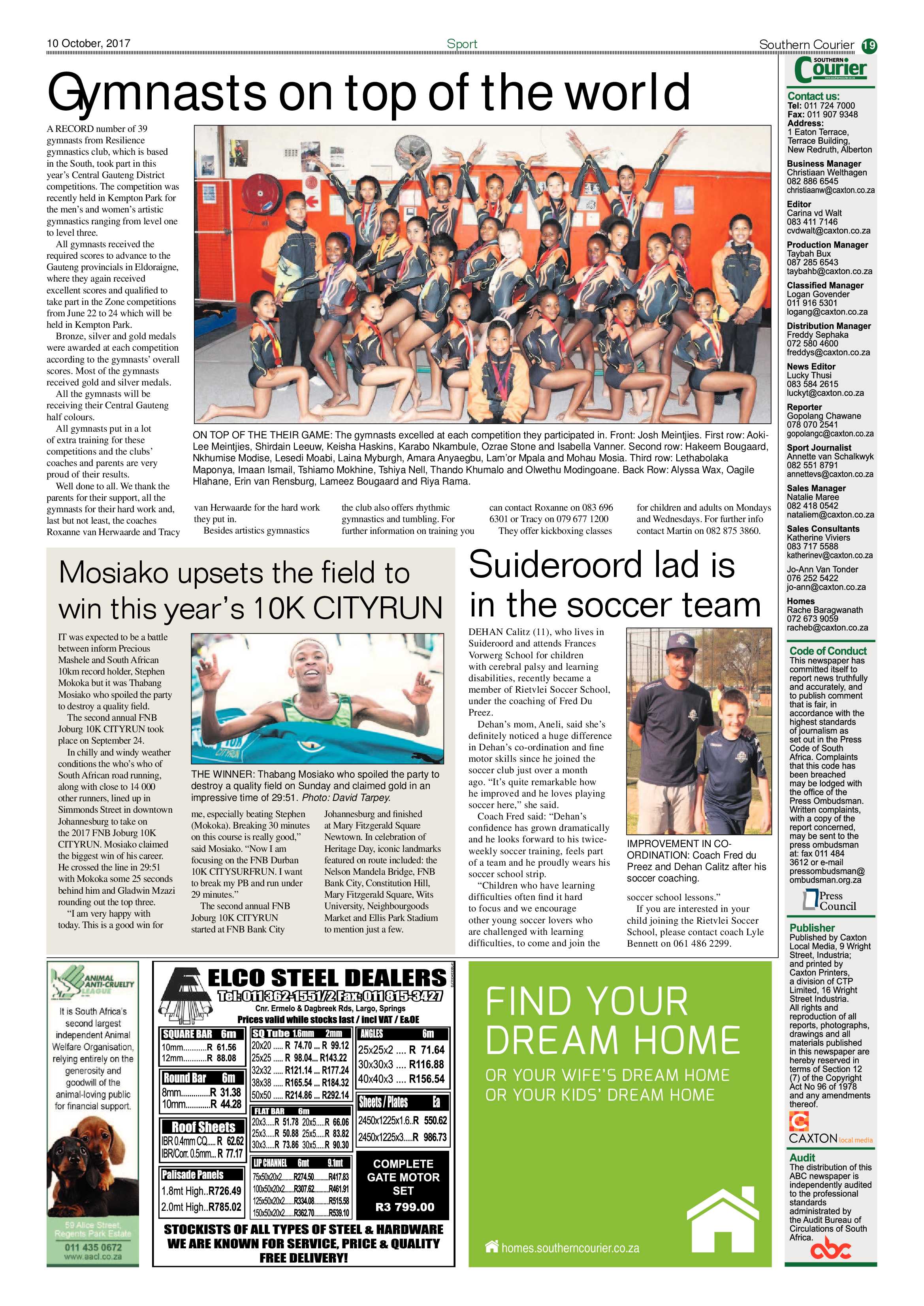 Southern Courier 10 October 2017 page 19
