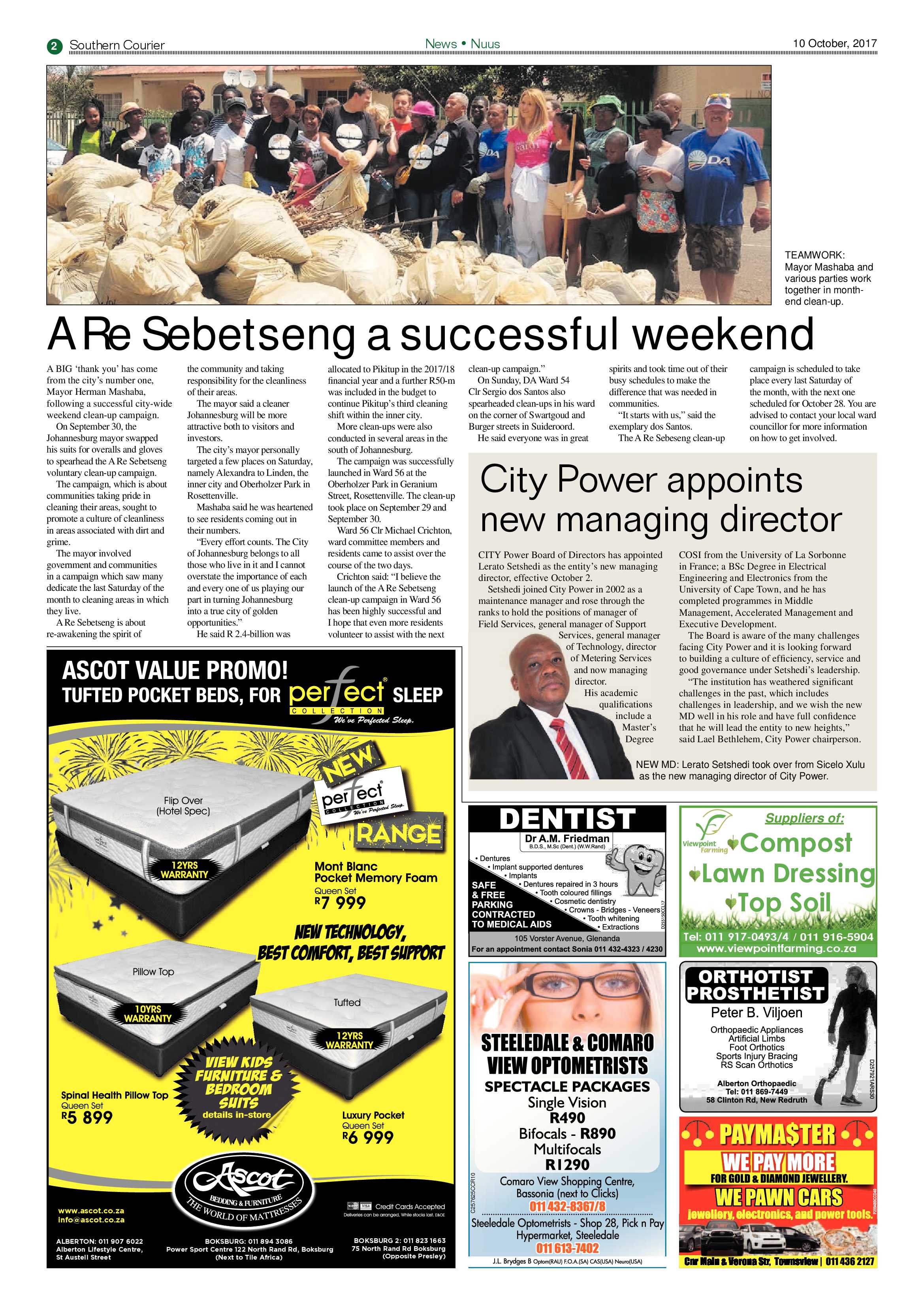 Southern Courier 10 October 2017 page 2
