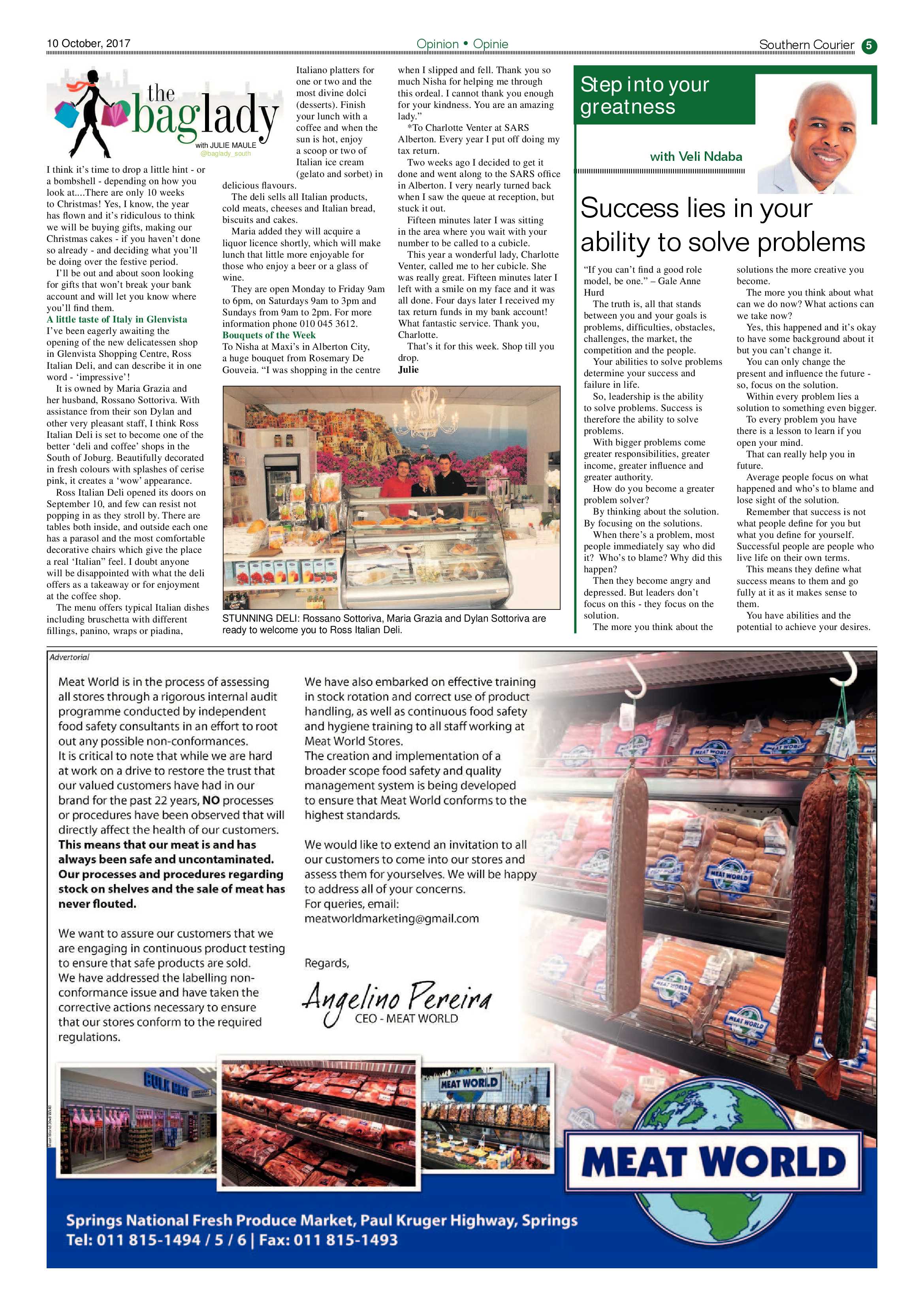 Southern Courier 10 October 2017 page 5