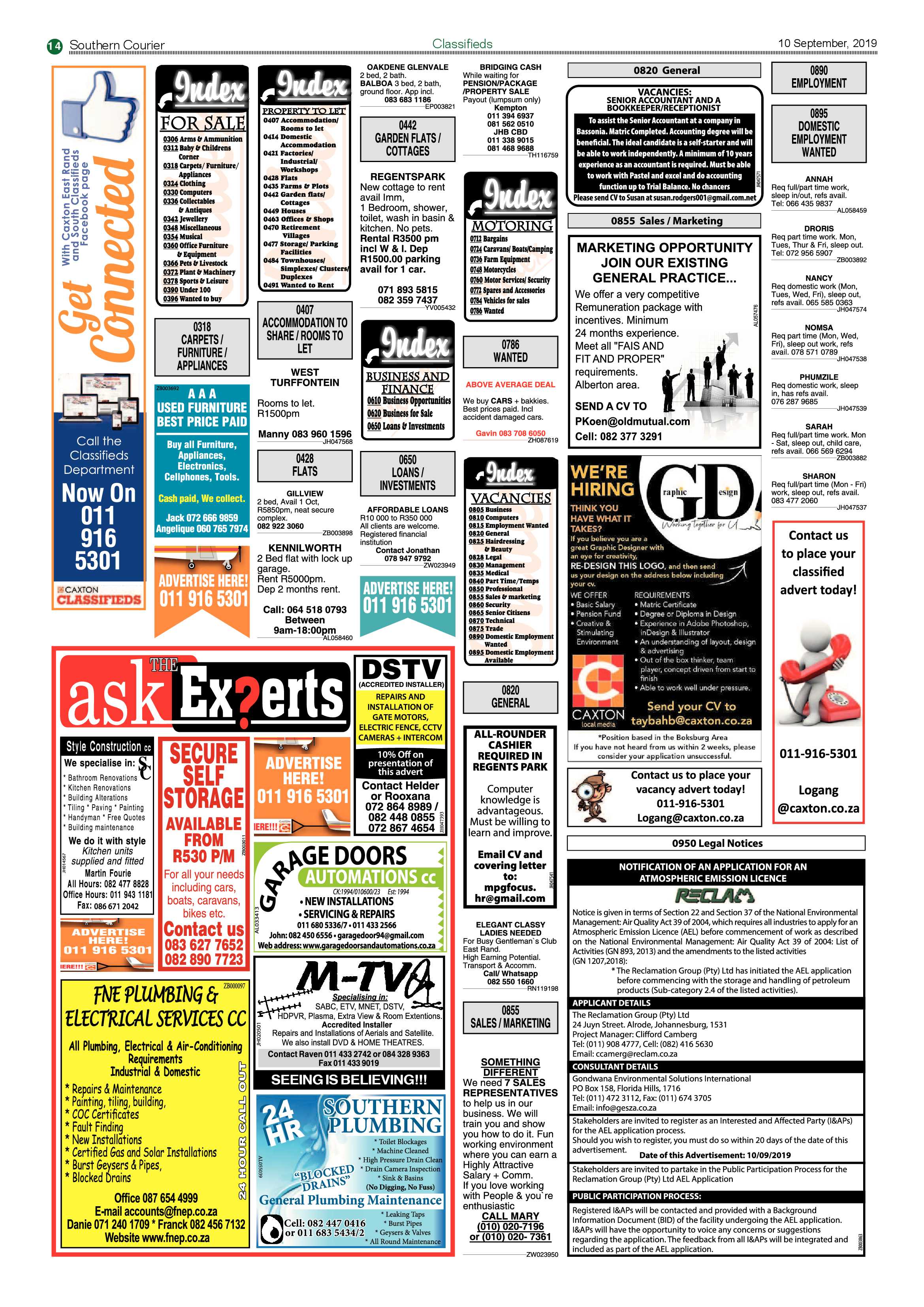 Southern Courier 10 September 2019 page 14