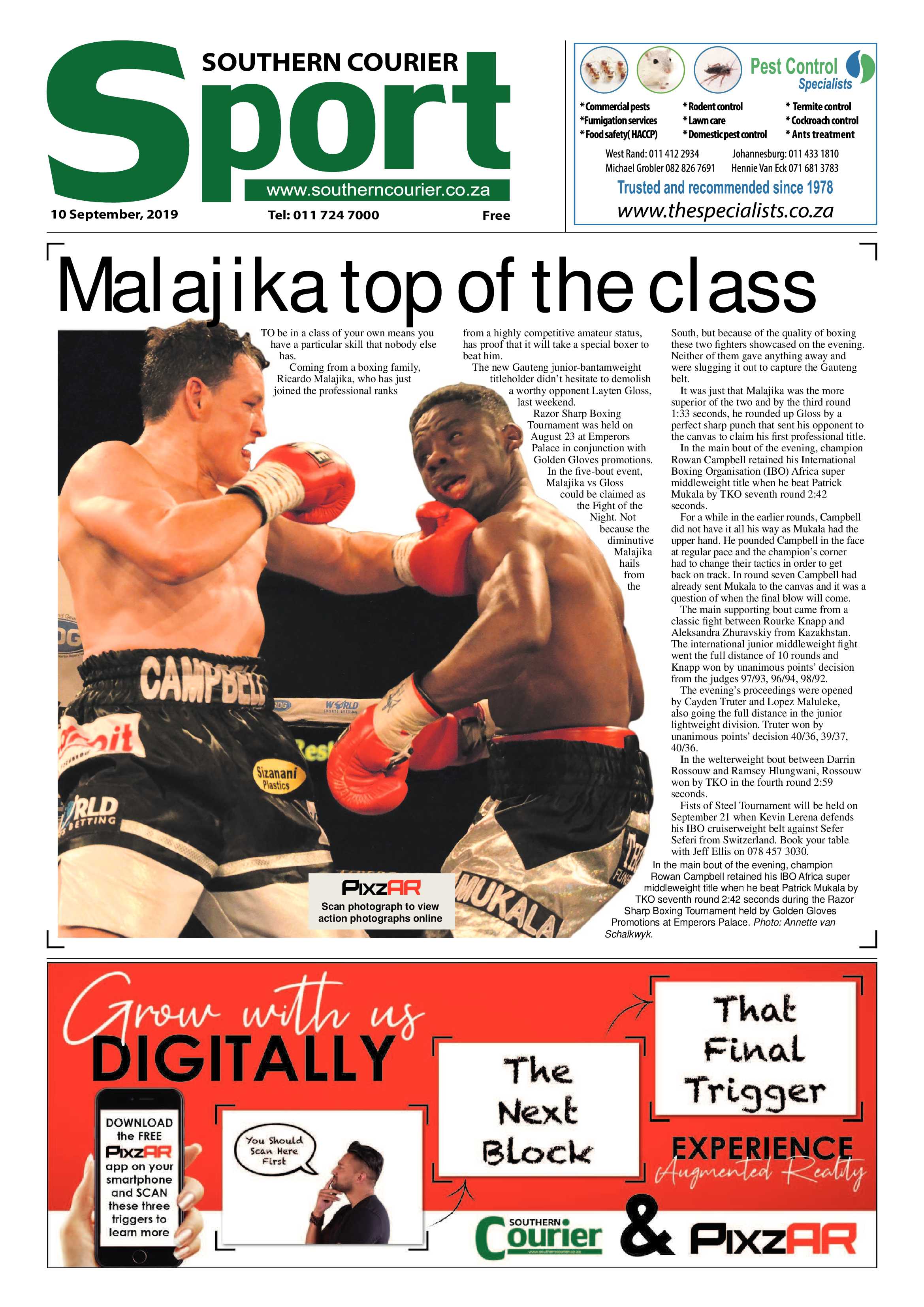 Southern Courier 10 September 2019 page 16