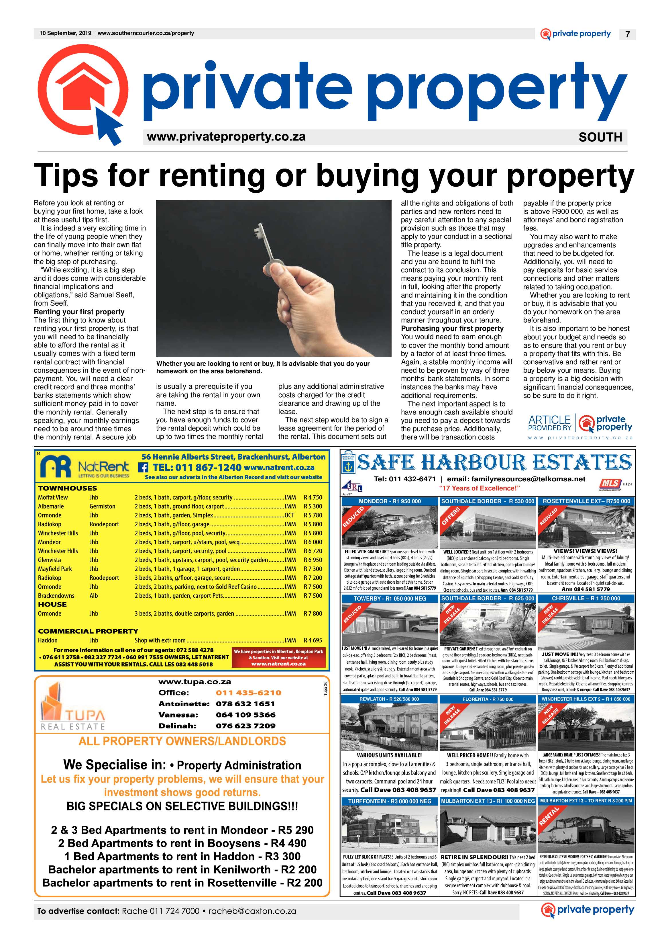 Southern Courier 10 September 2019 page 7