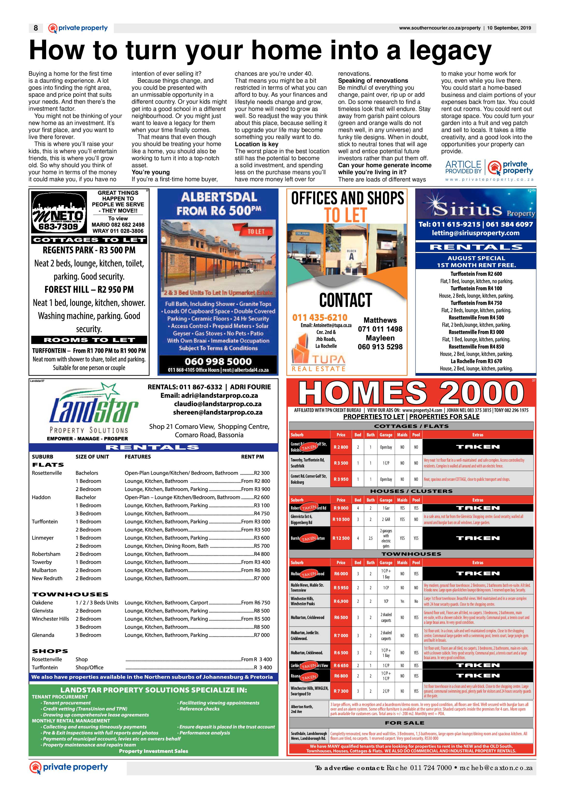 Southern Courier 10 September 2019 page 8