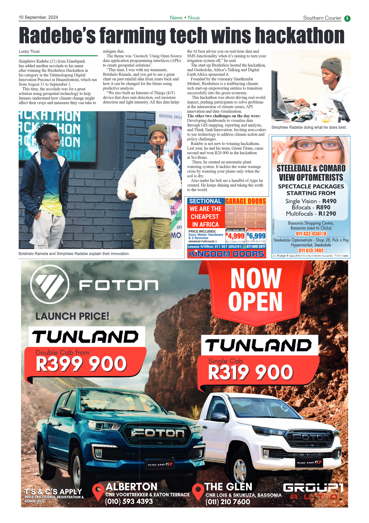 Southern Courier 10 September 2024 page 3