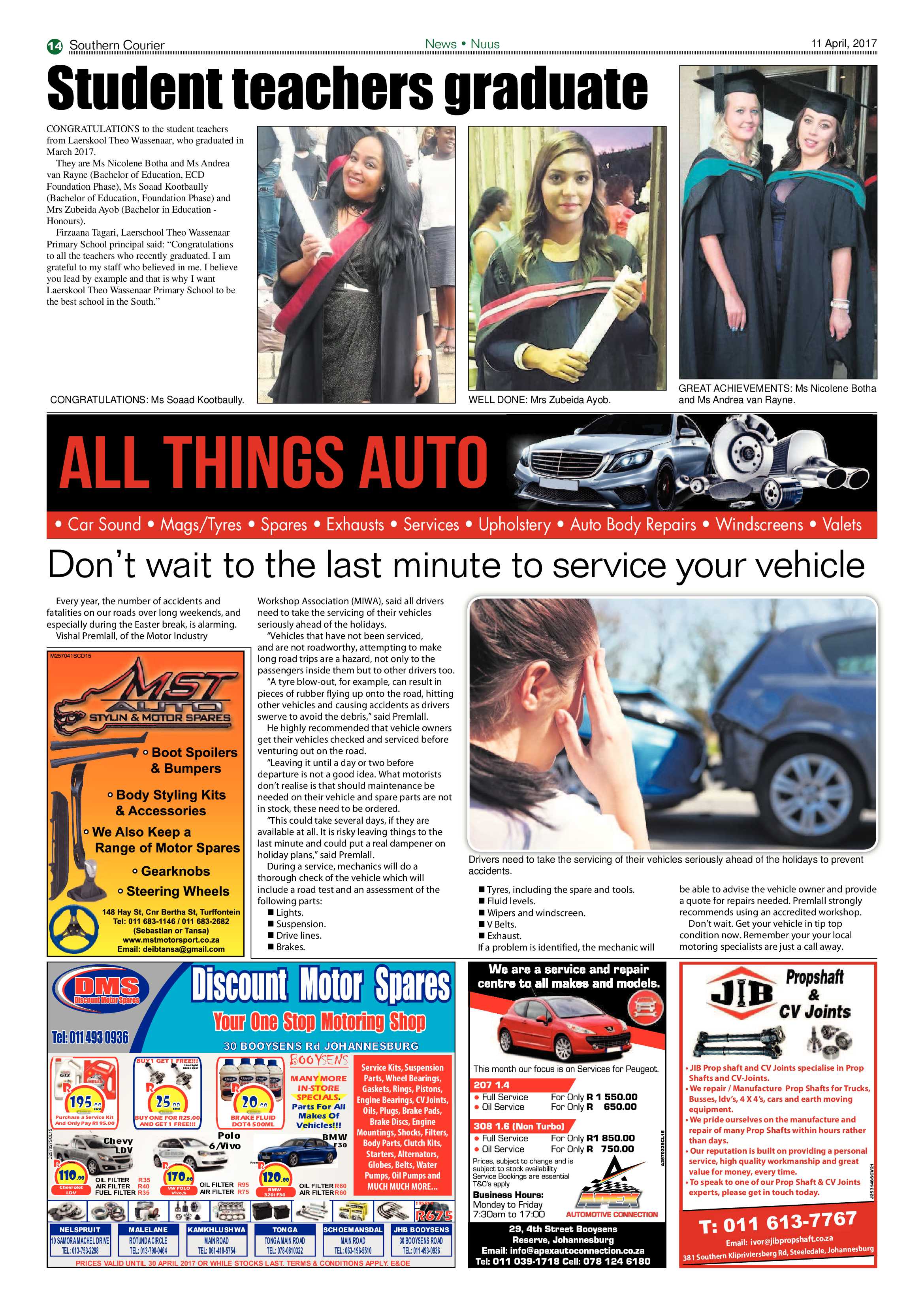 Southern Courier 11 April 2017 page 14