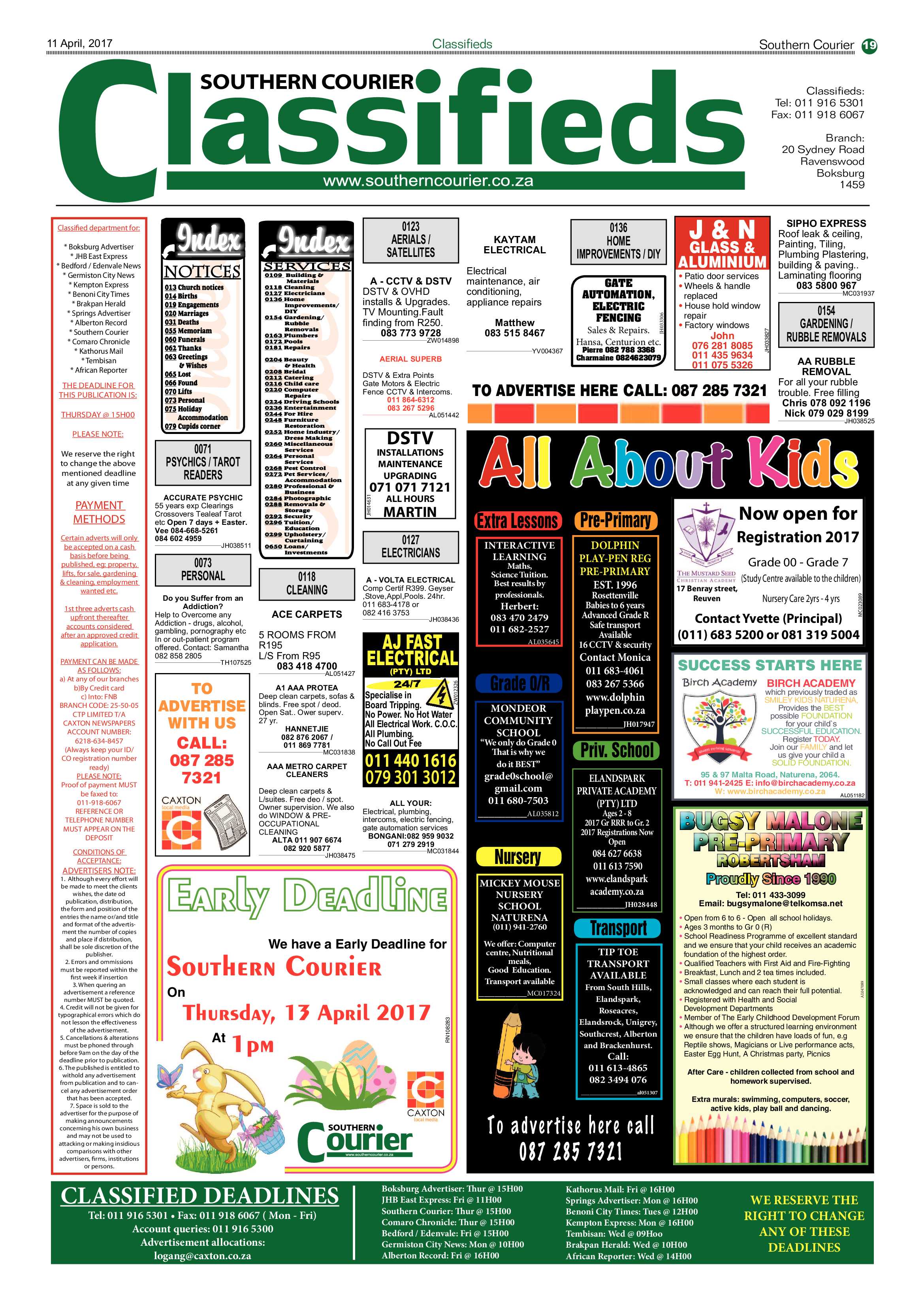 Southern Courier 11 April 2017 page 19