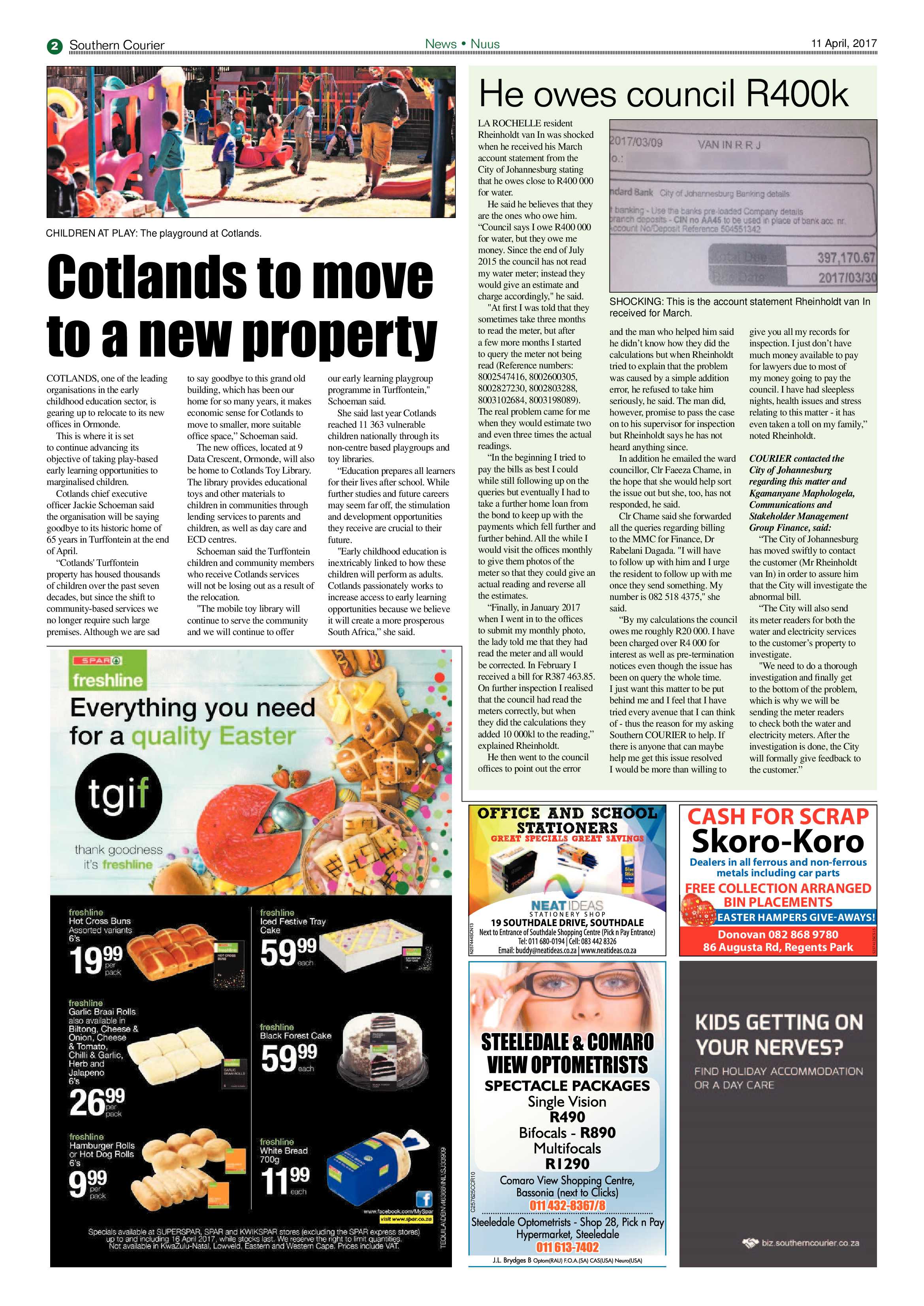 Southern Courier 11 April 2017 page 2